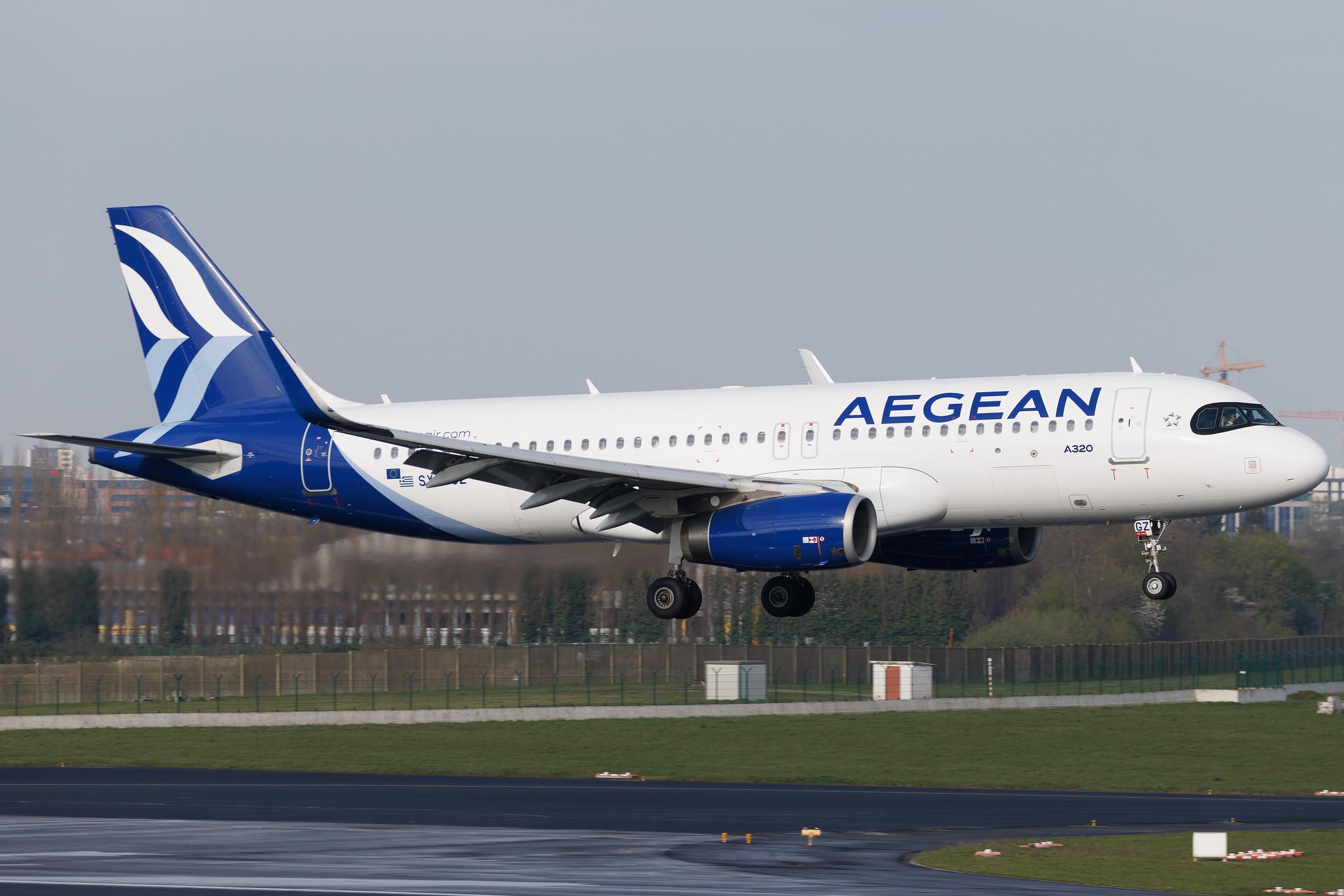Brussels Airport: Aegean Airlines (A3 / AEE) | Airbus A320-232 A320 | SX-DGZ | MSN 6643