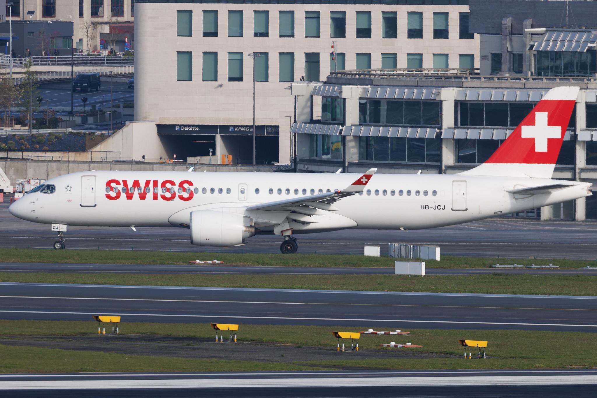Brussels Airport: Swiss (LX / SWR) | Airbus A220-300 BCS3 | HB-JCJ | MSN 55025