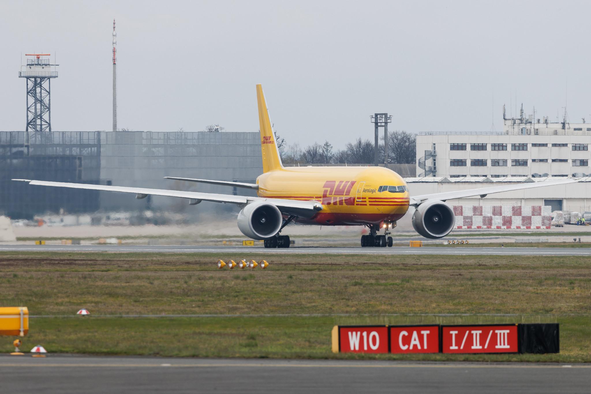 Frankfurt Airport: DHL (D0 / DHK) | Operator: AeroLogic | Boeing 777-F B77L | D-AALT | MSN 66863
