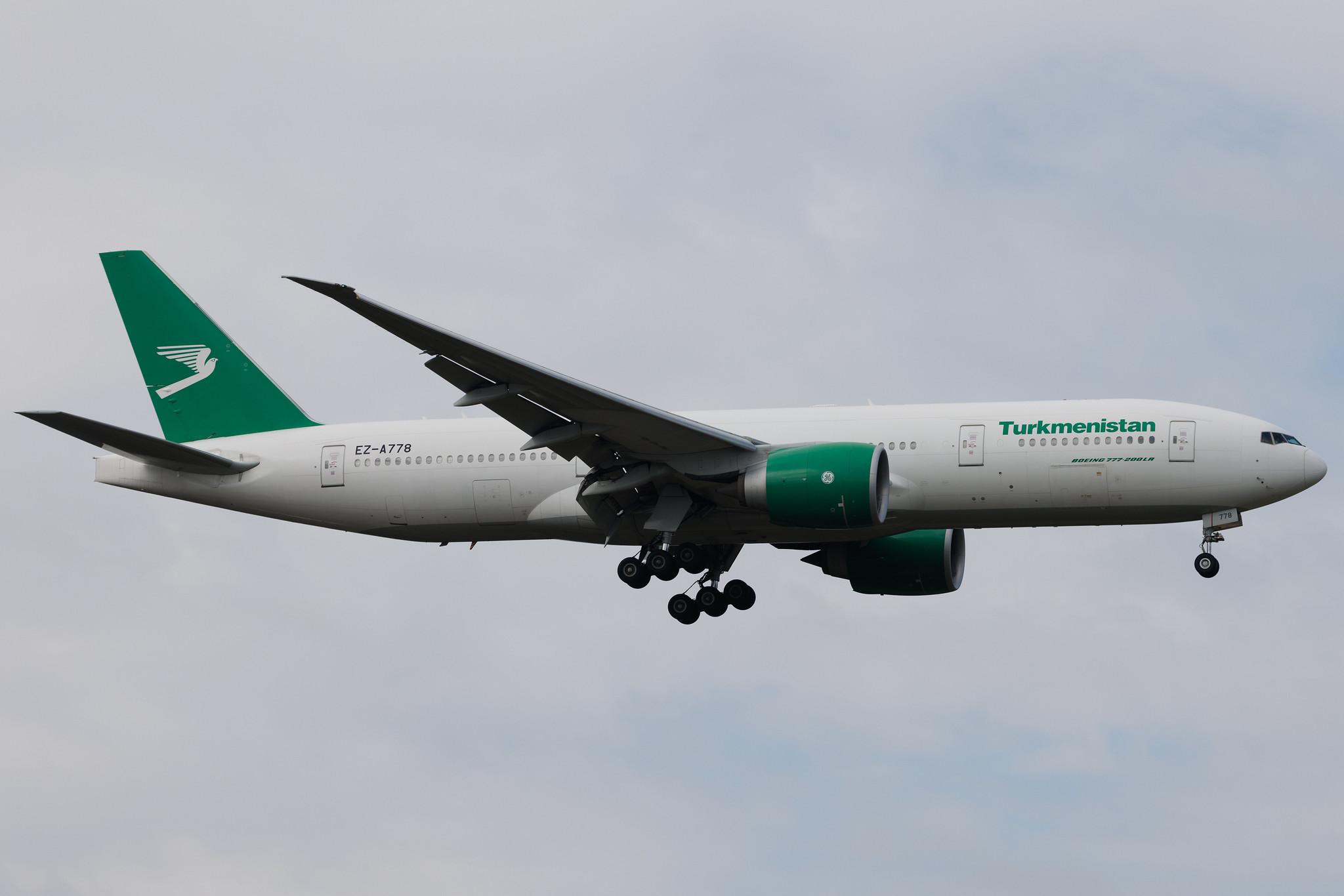 Frankfurt Airport: Turkmenistan Airlines (T5 / TUA) | Boeing 777-22K(LR) B77L | EZ-A778 | MSN 42296