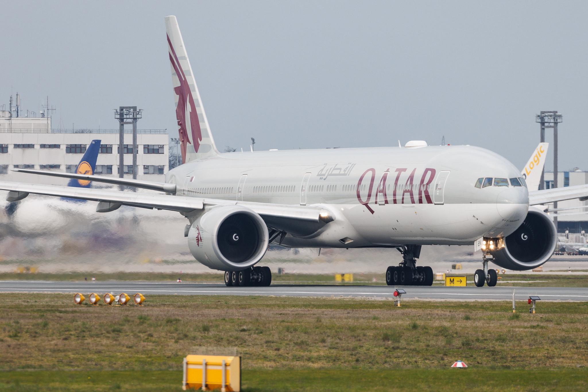 Frankfurt Airport: Qatar Airways (QR / QTR) | Boeing 777-3DZ(ER) B77W | A7-BEK | MSN 64062