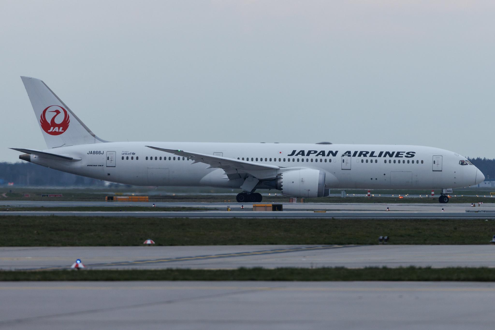 Frankfurt Airport: Japan Airlines (JL / JAL) | Boeing 787-9 Dreamliner B789 | JA866J | MSN 35423