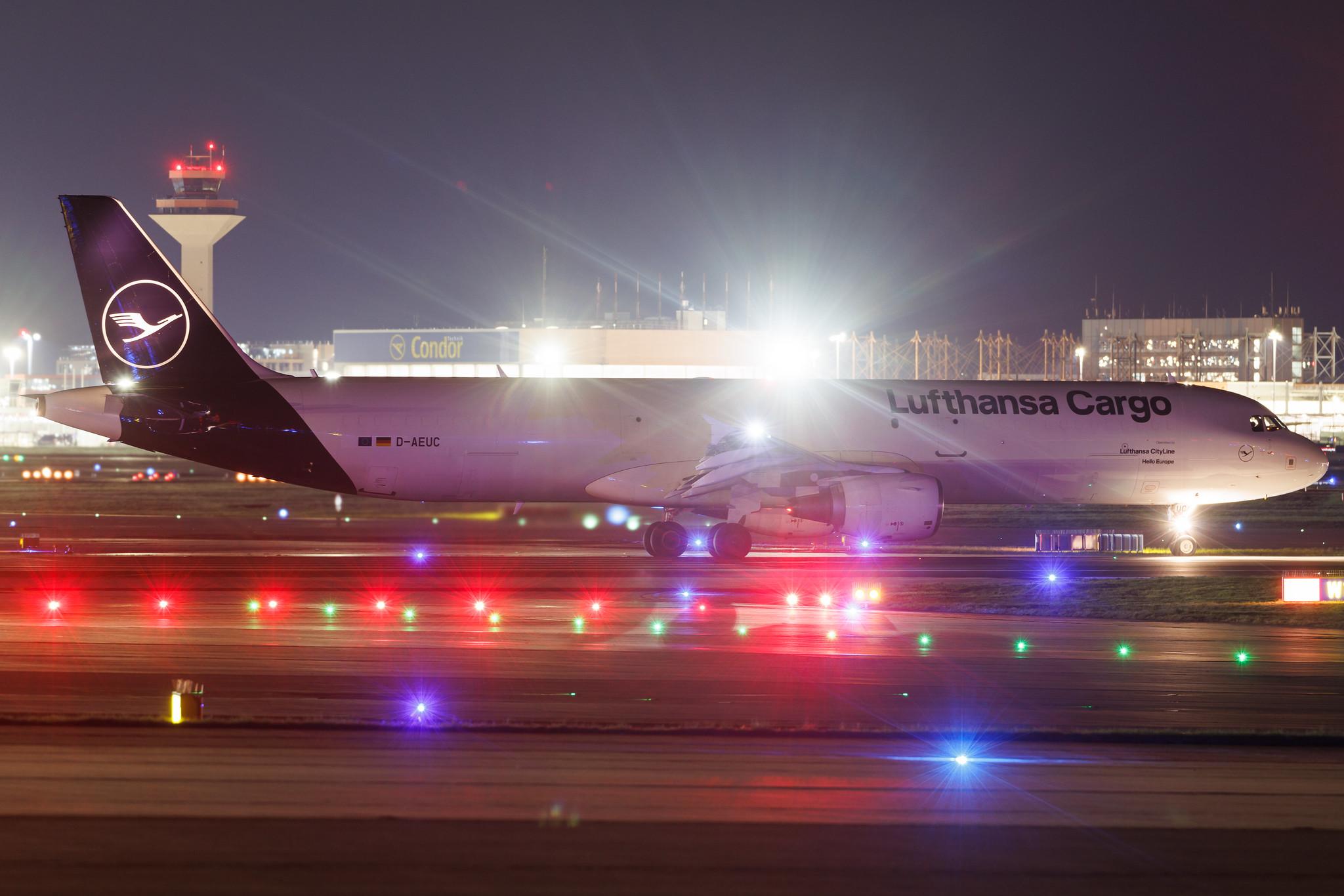 Frankfurt Airport: Lufthansa Cargo (/ GEC) | Operator: Lufthansa CityLine | Airbus A321-211(P2F) A321 | D-AEUC | MSN 3504