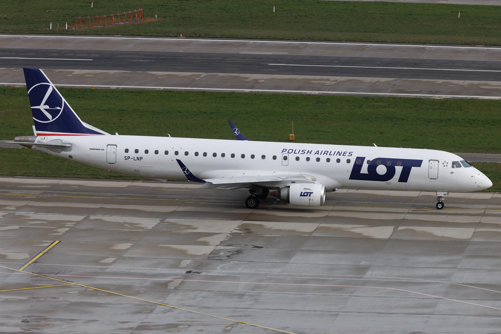Flughafen Zürich: LOT (LO / LOT) | Embraer E195LR E195 | SP-LNP | MSN 19000093