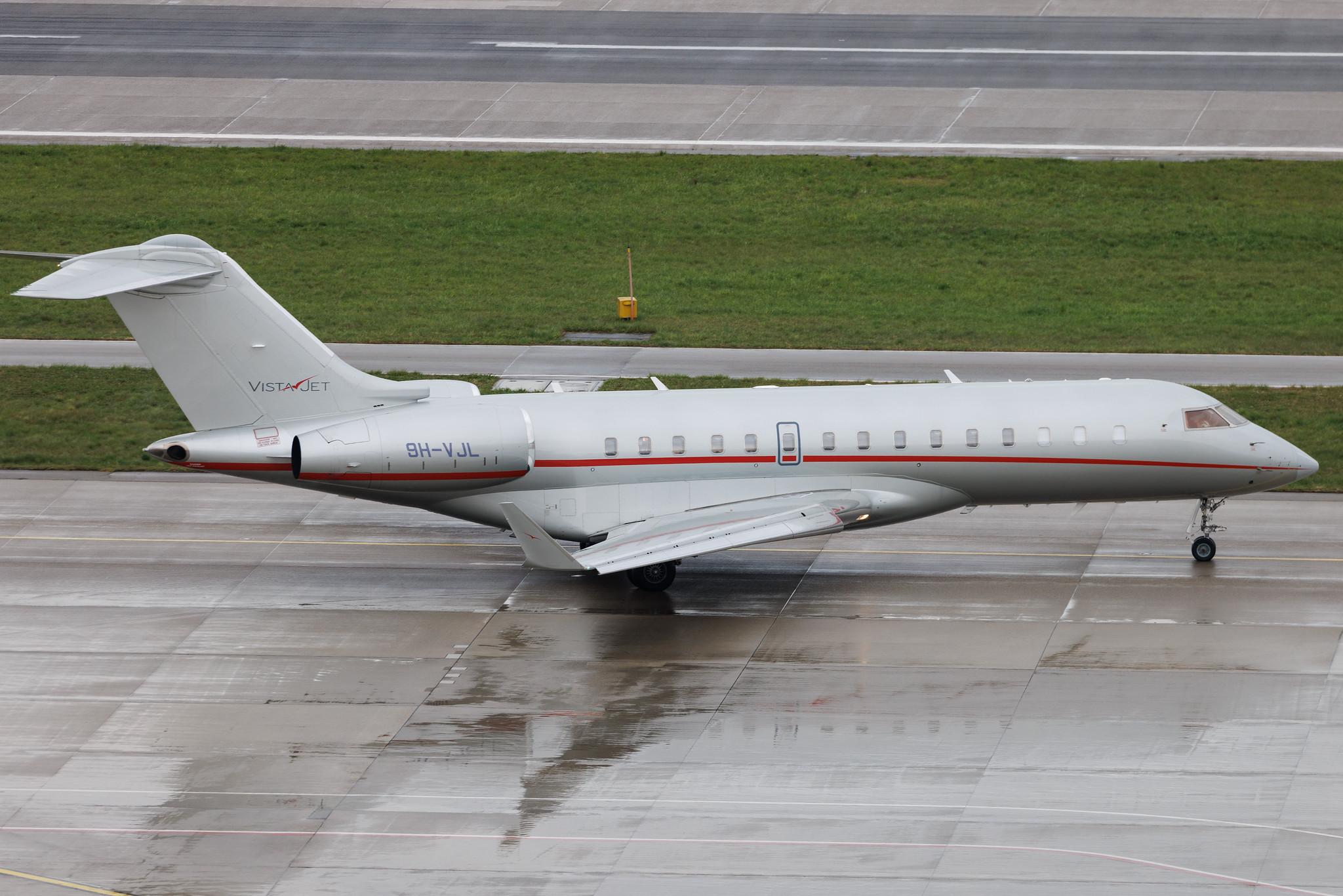 Flughafen Zürich: VistaJet Malta (/ VJT) | Operator: VistaJet |  Bombardier Global 6000 GLEX | 9H-VJL | MSN 9626