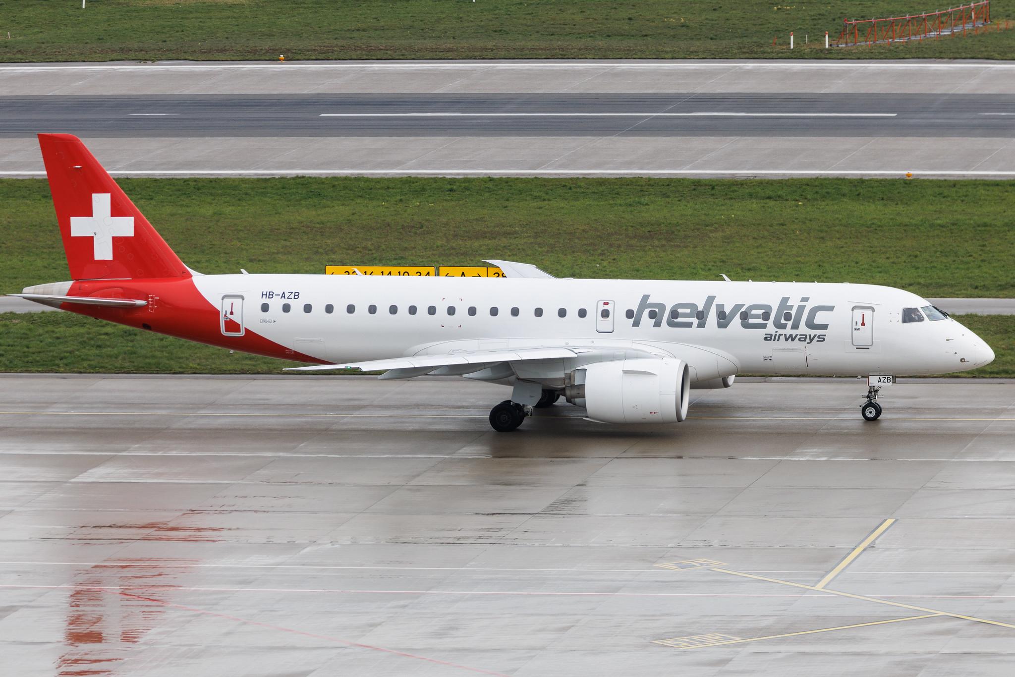 Flughafen Zürich: Helvetic Airways (2L / OAW) | Embraer E190-E2 E290 | HB-AZB | MSN 19020027