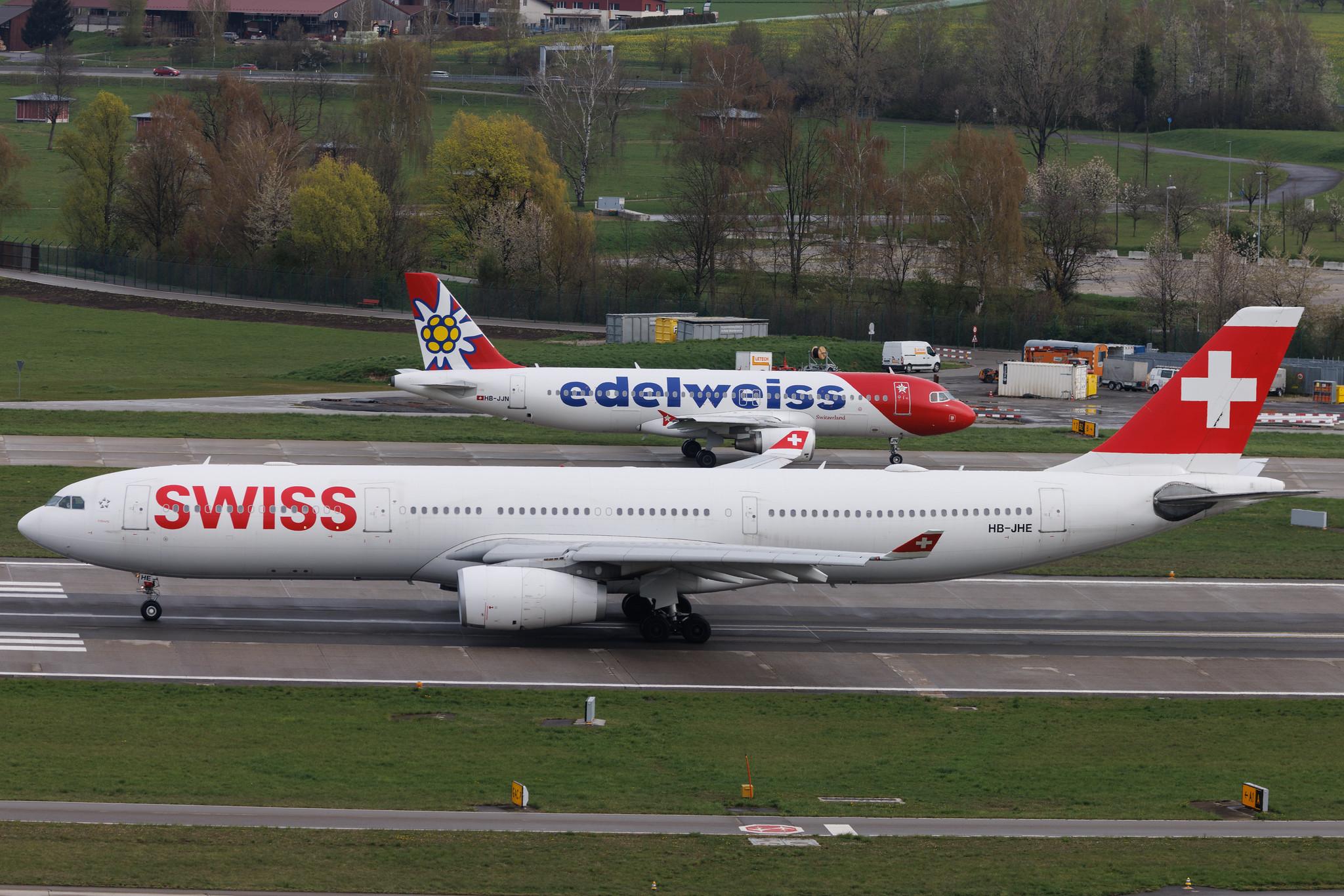 Flughafen Zürich: Swiss (LX / SWR) | Airbus A330-343 A333 | HB-JHE | MSN 1084