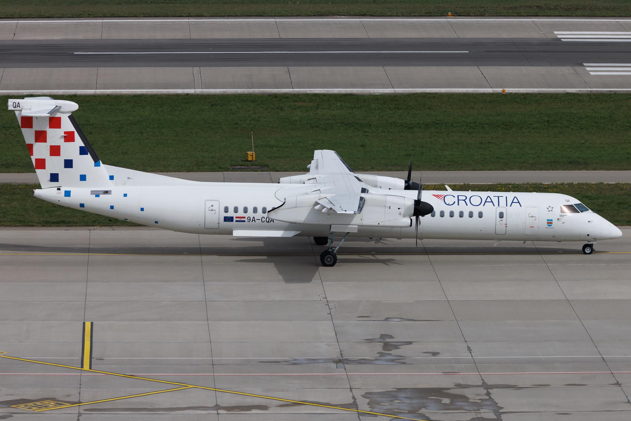 Flughafen Zürich: Croatia Airlines (OU / CTN) | De Havilland Canada Dash 8-400 DH8D | 9A-CQA | MSN 4205