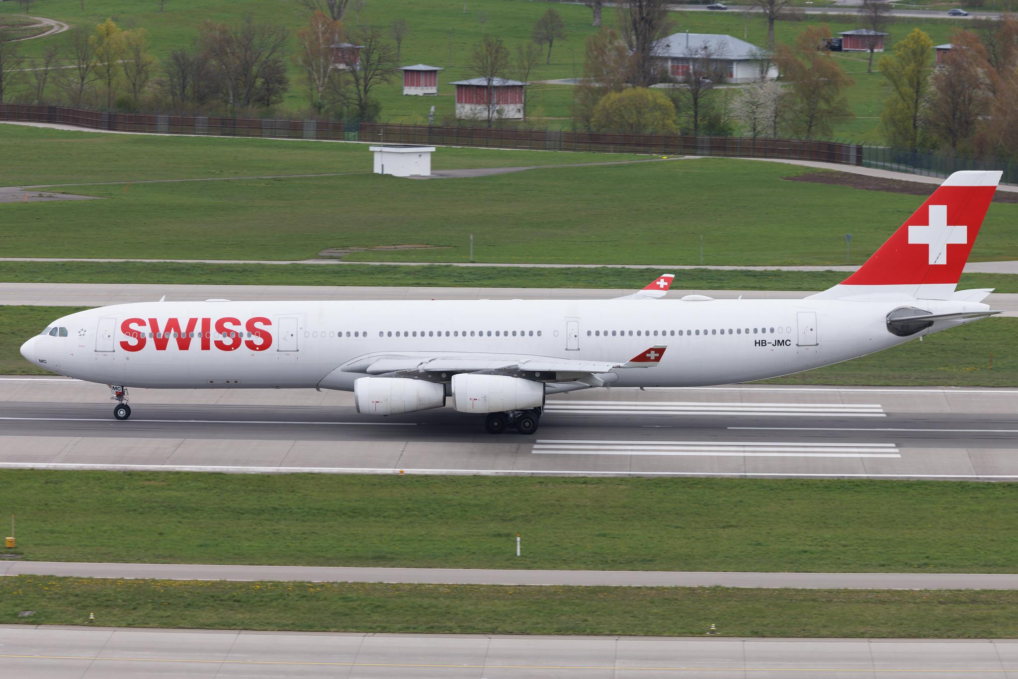 Flughafen Zürich: Swiss (LX / SWR) | Airbus A340-313 A343 | HB-JMC | MSN 0546