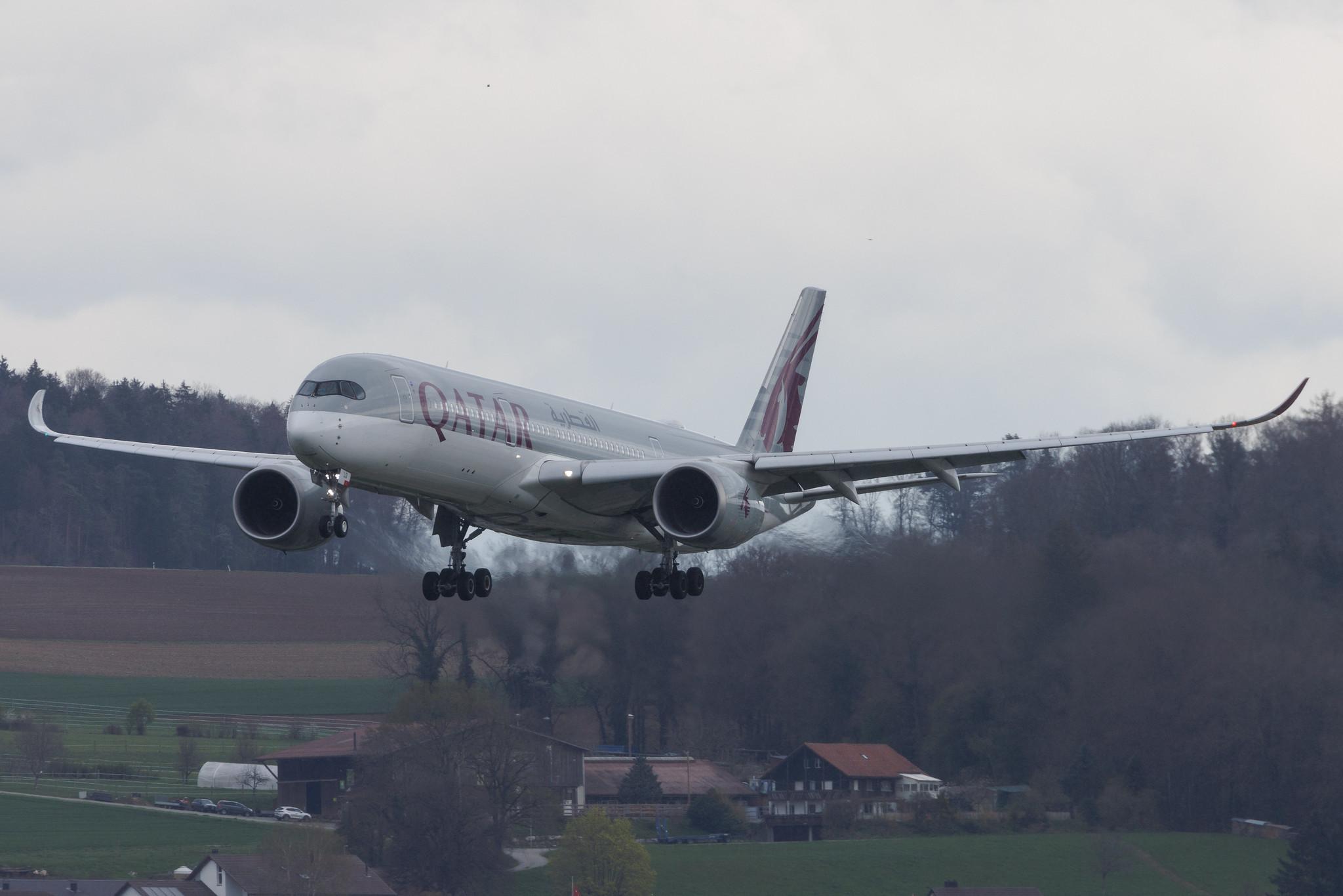 Flughafen Zürich: Qatar Airways (QR / QTR) | Airbus A350-941 A359 | A7-ALQ | MSN 076