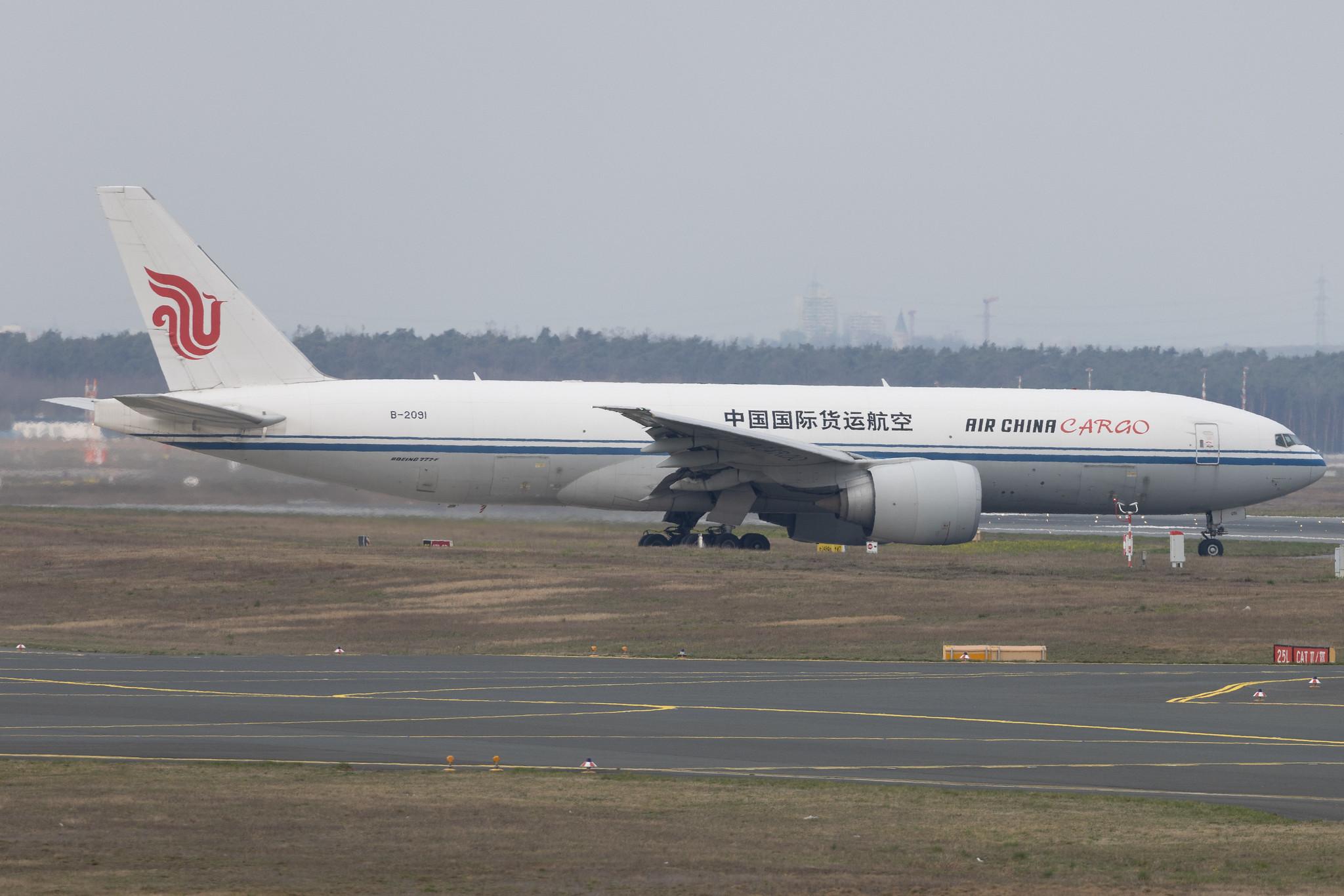 Frankfurt Airport: Air China Cargo (/ CAO) | Boeing 777-FFT B77L | B-2091 | MSN 44682