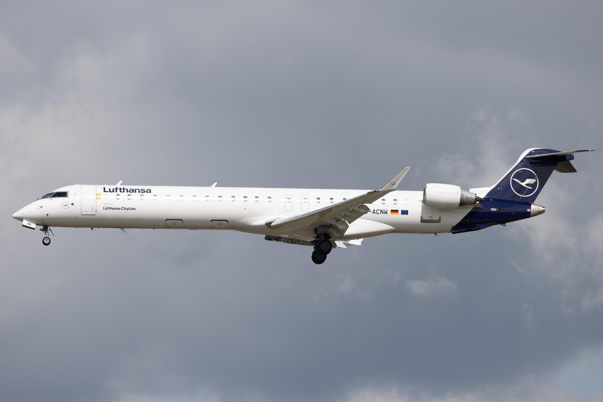 Frankfurt Airport: Lufthansa (LH / DLH) | Operator: Lufthansa CityLine | Mitsubishi CRJ-900LR CRJ9 | D-ACNW | MSN 15269