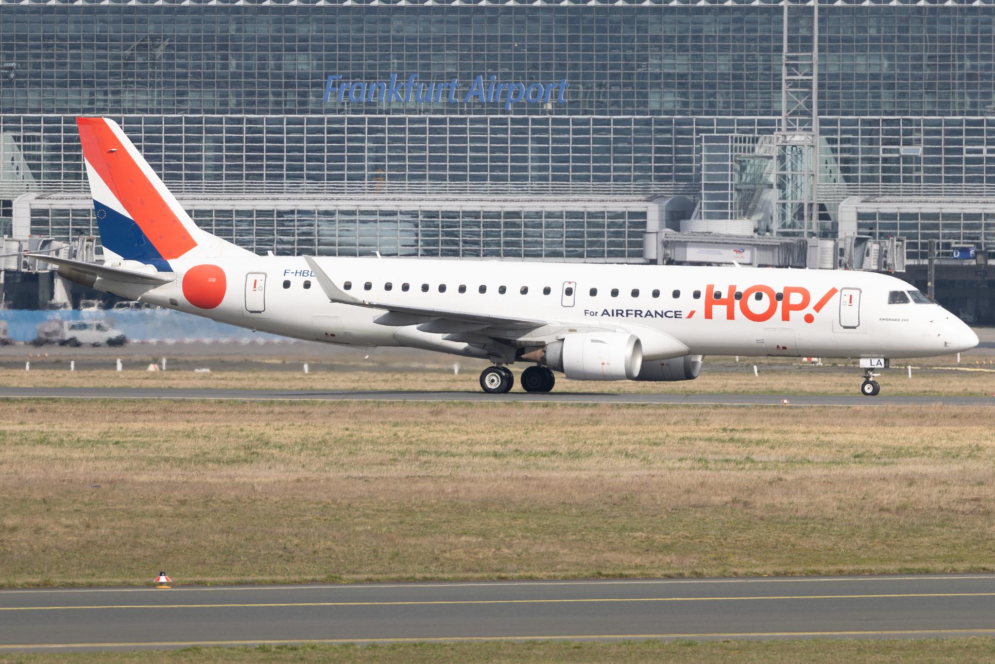 Frankfurt Airport: Air France (AF / AFR) | Operator: Air France Hop | E190 | F-HBLA | MSN 19000051