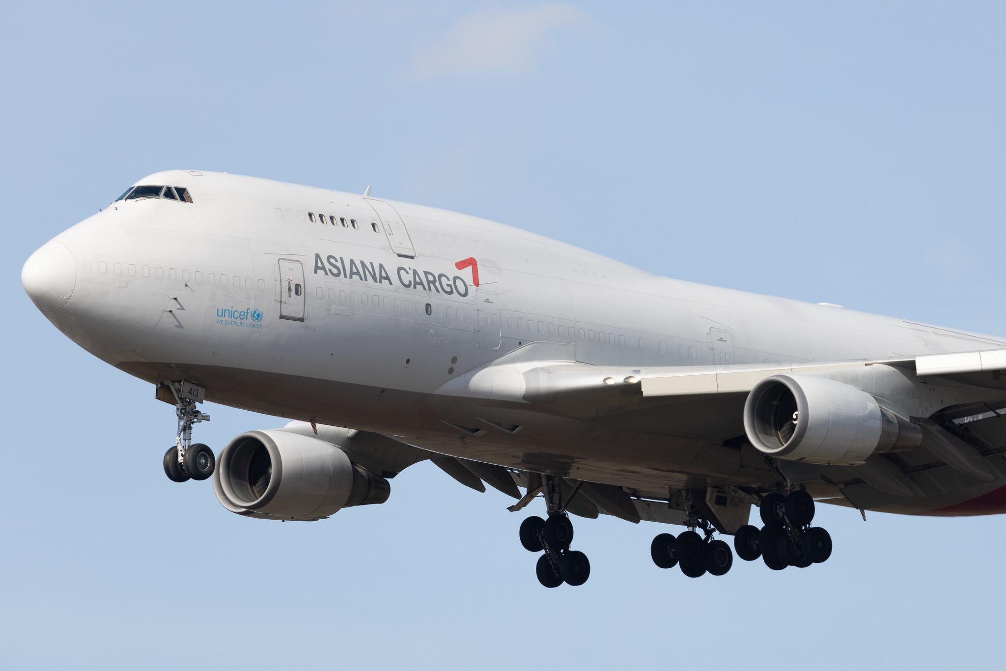 Frankfurt Airport: Asiana Cargo (OZ / AAR) | Boeing 747-48E(BDSF) B744 | HL7413 | MSN 25405