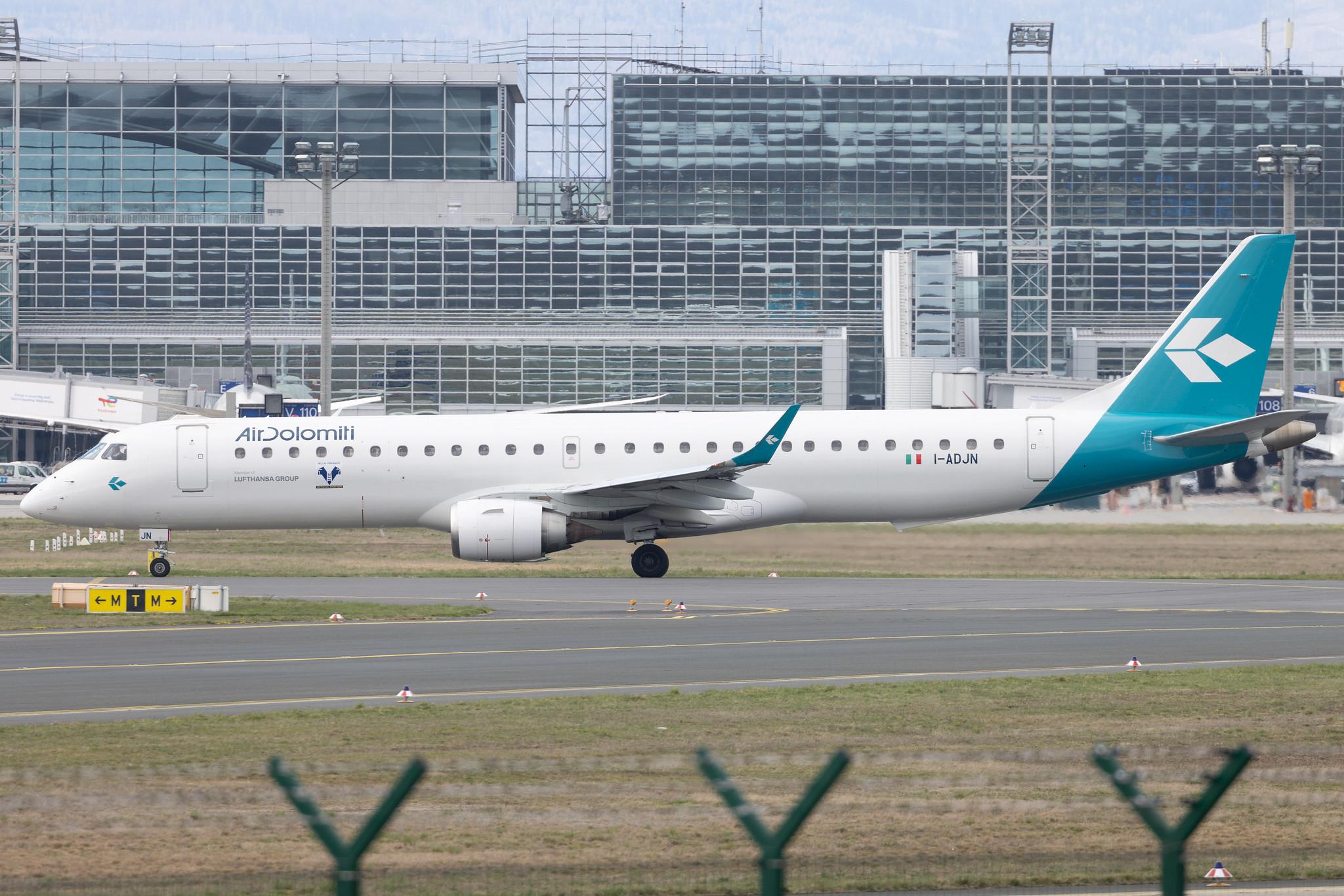Frankfurt Airport: Air Dolomiti (EN / DLA) | Embraer E195LR E195 | I-ADJN | MSN 19000270