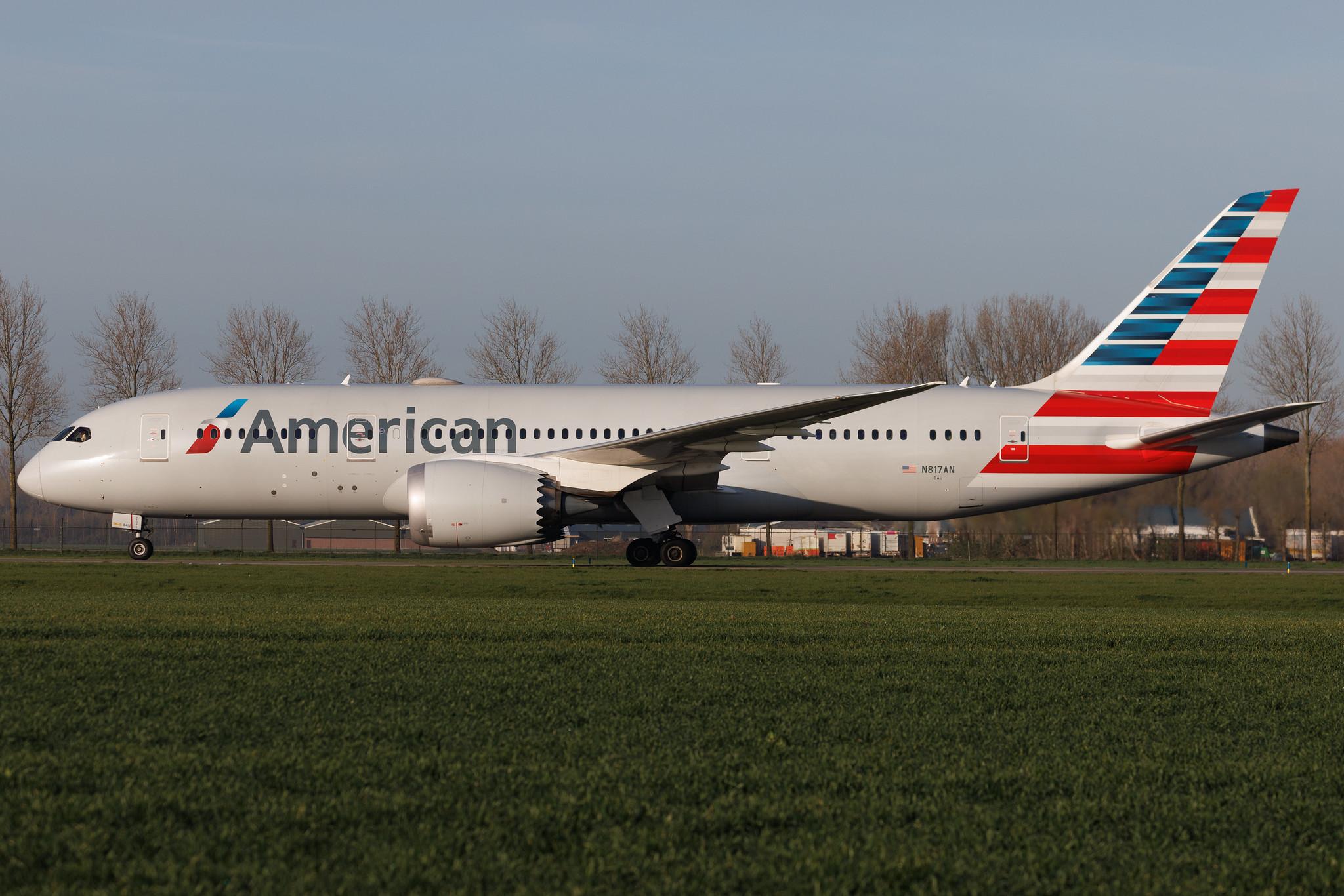 Amsterdam Schiphol: American Airlines (AA / AAL) | Boeing 787-8 Dreamliner B788 | N817AN | MSN 40635