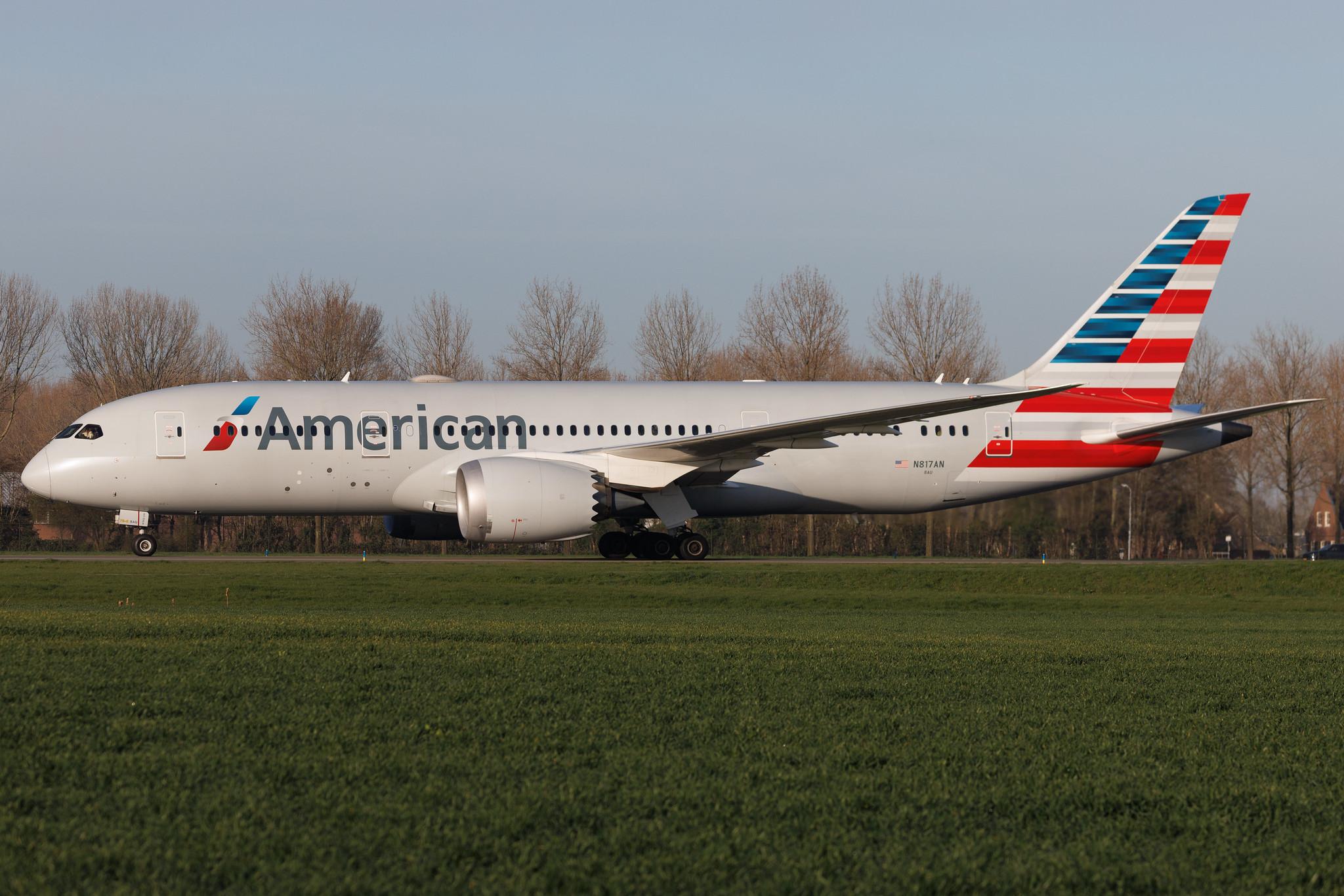 Amsterdam Schiphol: American Airlines (AA / AAL) | Boeing 787-8 Dreamliner B788 | N817AN | MSN 40635