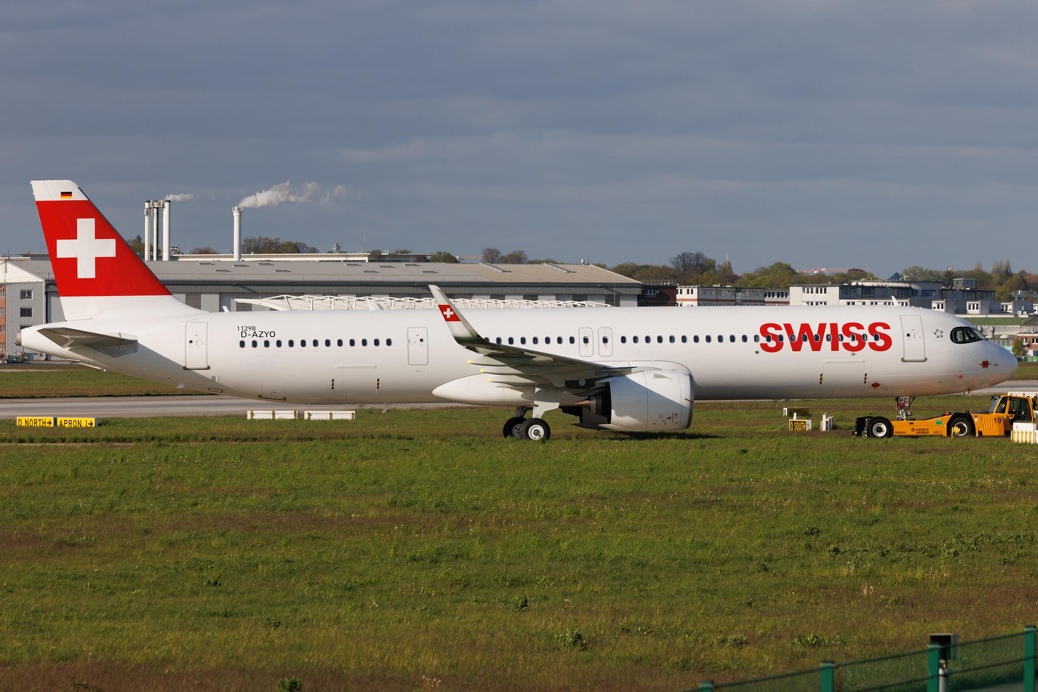 Hamburg Finkenwerder: Swiss (LX / SWR) | Airbus A321-271NX A21N | D-AZYO | HB-JPC | MSN 11298