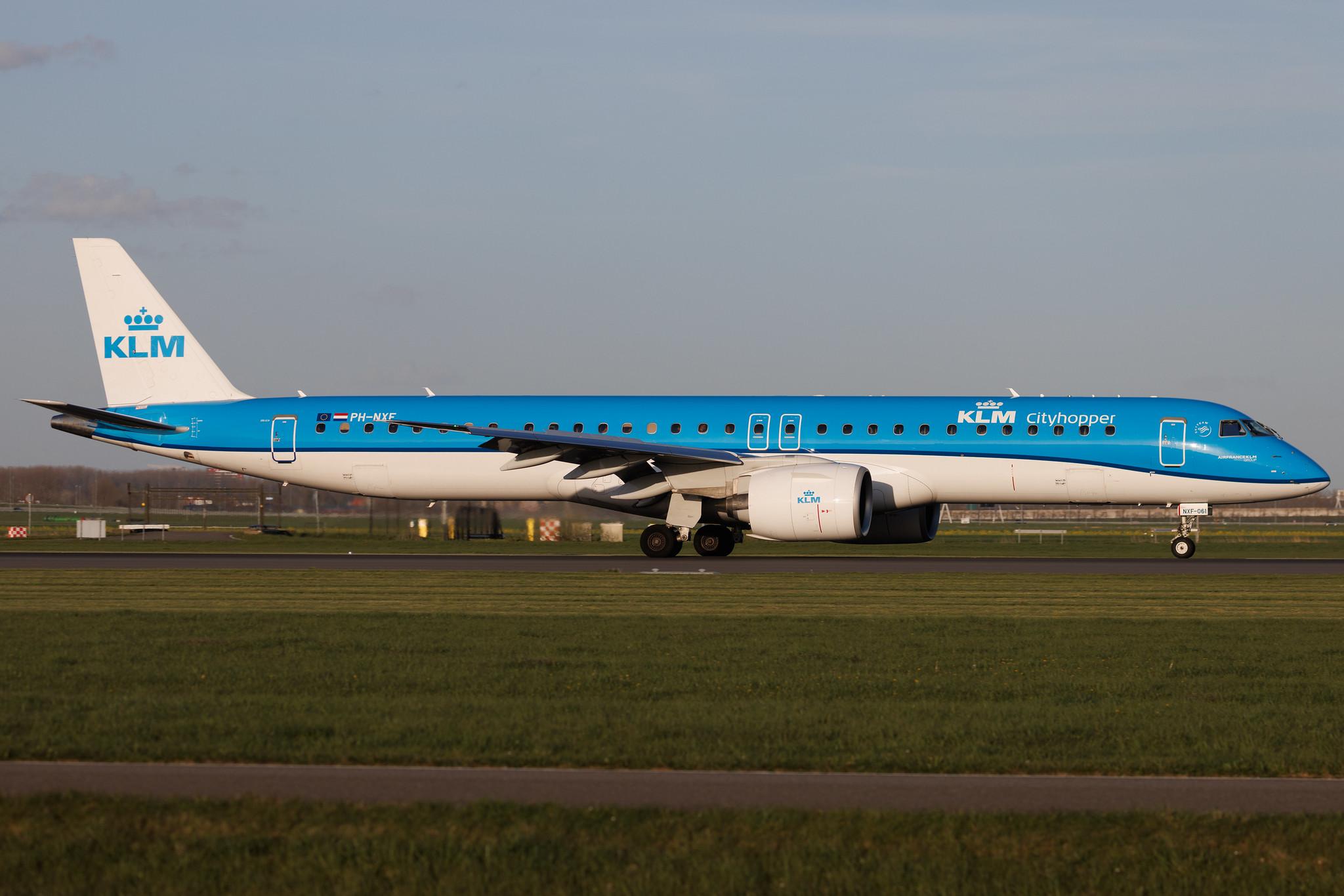 Amsterdam Schiphol: KLM (KL / KLM) | Operator: KLM Cityhopper | Embraer E195-E2 E295 | PH-NXF | MSN 19020061
