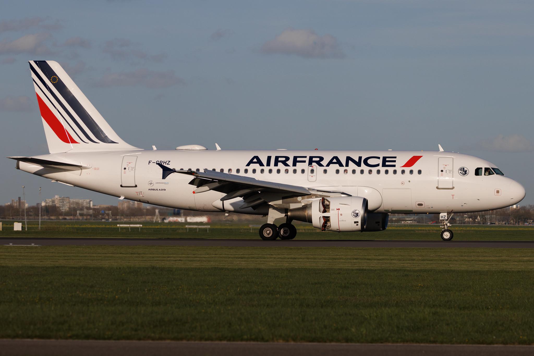 Amsterdam Schiphol: Air France (AF / AFR) | Airbus A319-111 A319 | F-GRHZ | MSN 1622
