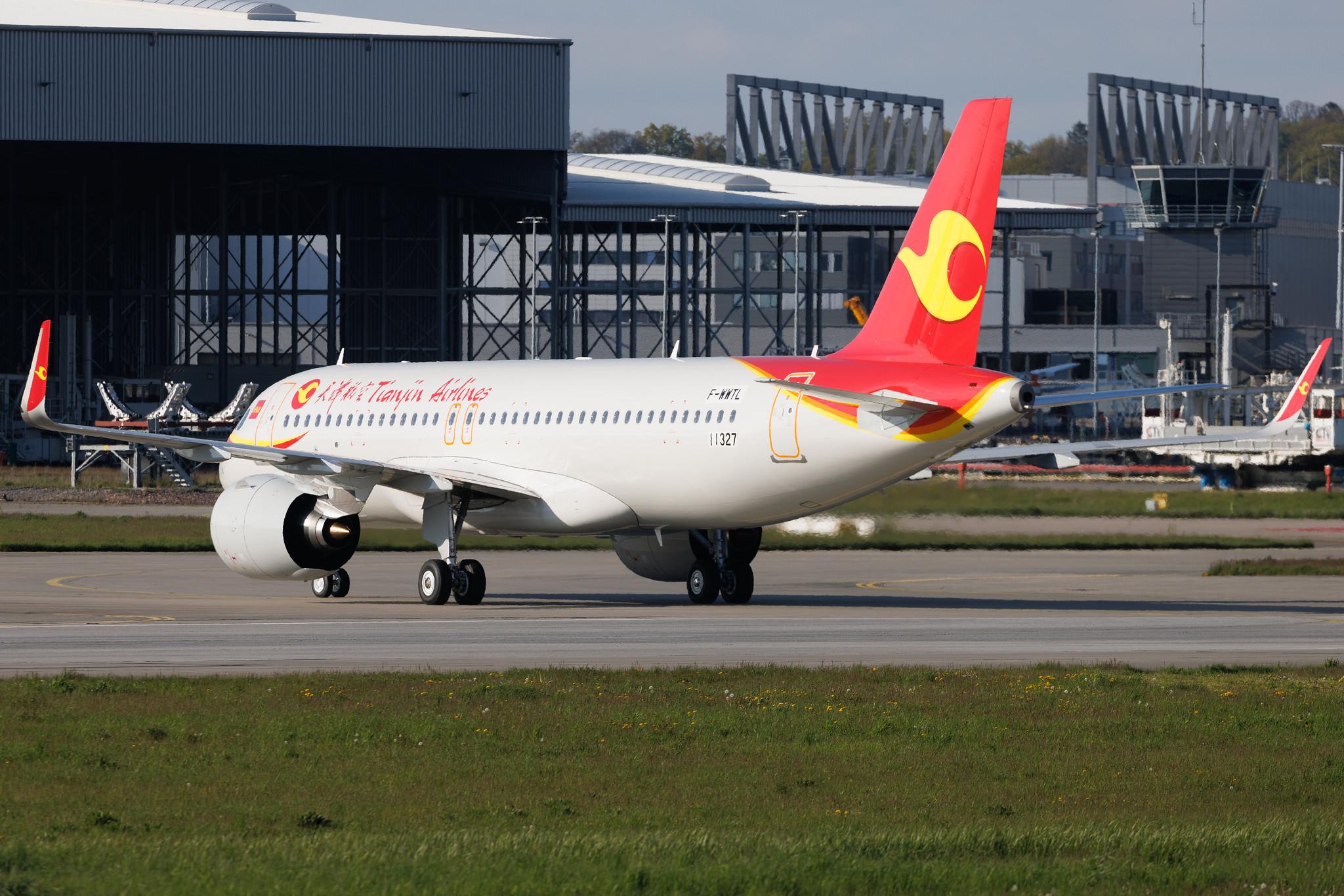 Hamburg Finkenwerder: Tianjin Airlines (GS / GCR) | Airbus A320-271N A20N | F-WWTL | B-32DA | MSN 11327