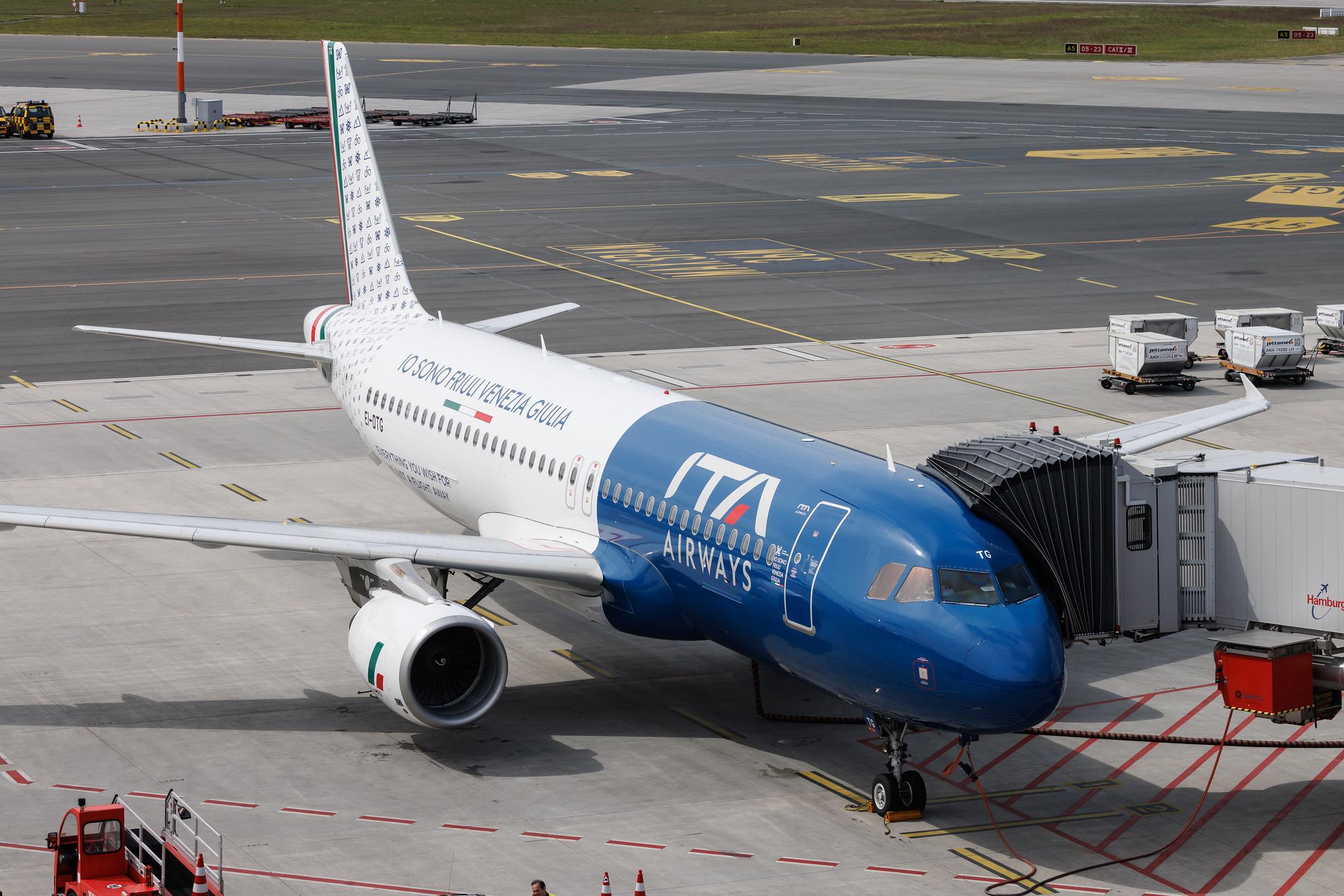 Hamburg Airport: ITA Airways (AZ / ITY) | Livery: Friuli-Venezia Giulia Livery | Airbus A320-216 A320 | EI-DTG | MSN 03921