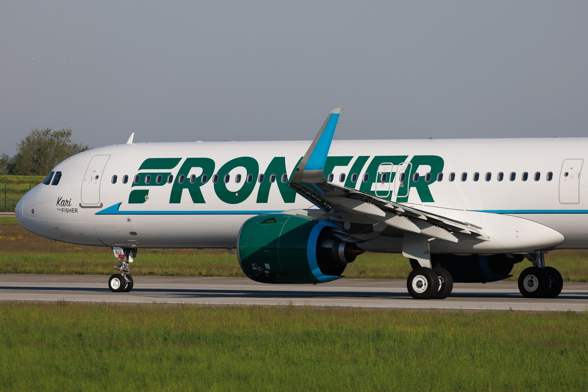 Hamburg Finkenwerder: Frontier (F9 / FFT) | Livery: Kari the Fisher Livery | Airbus A321-271NX A21N | N612FR | MSN 11259
