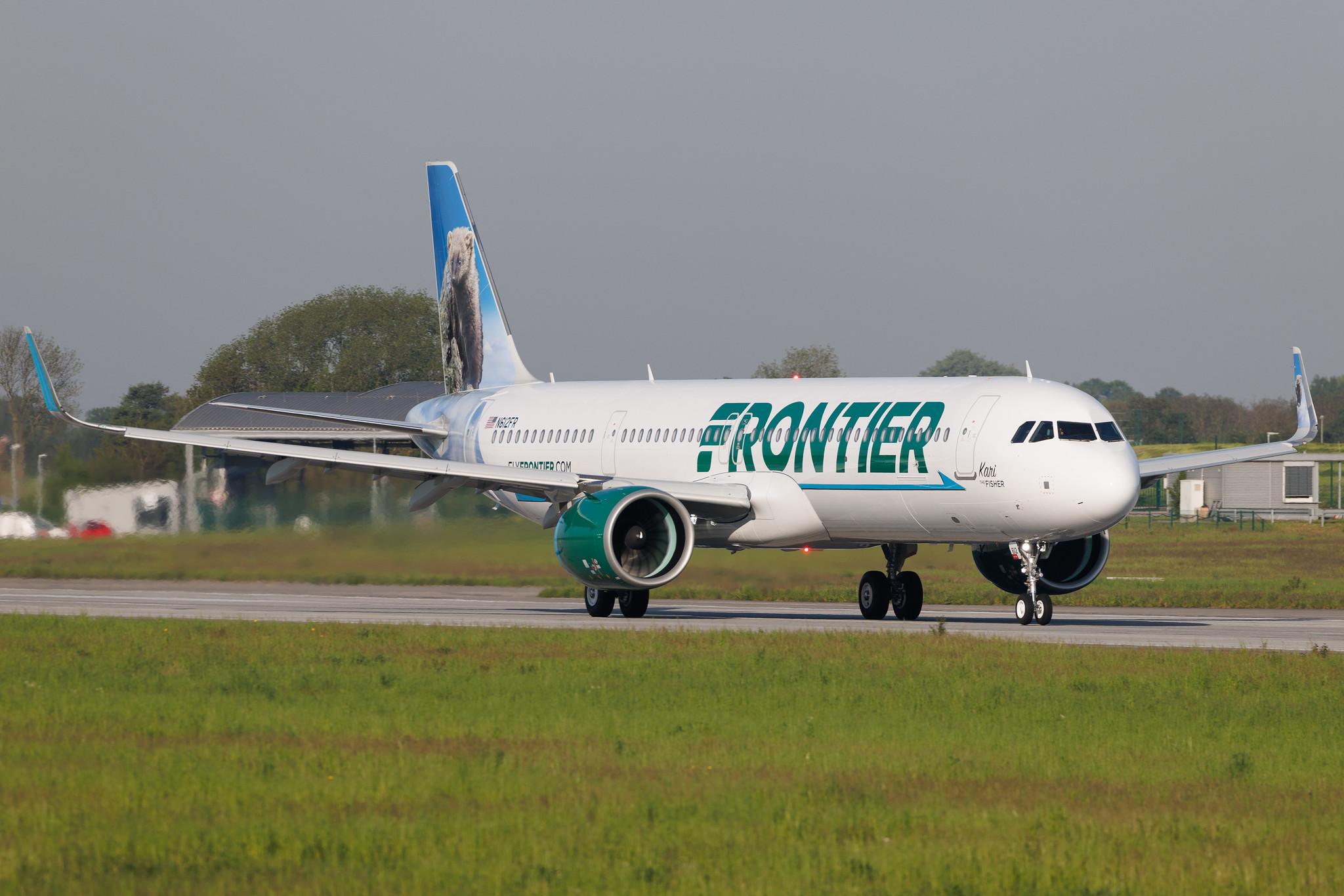 Hamburg Finkenwerder: Frontier (F9 / FFT) | Livery: Kari the Fisher Livery | Airbus A321-271NX A21N | N612FR | MSN 11259