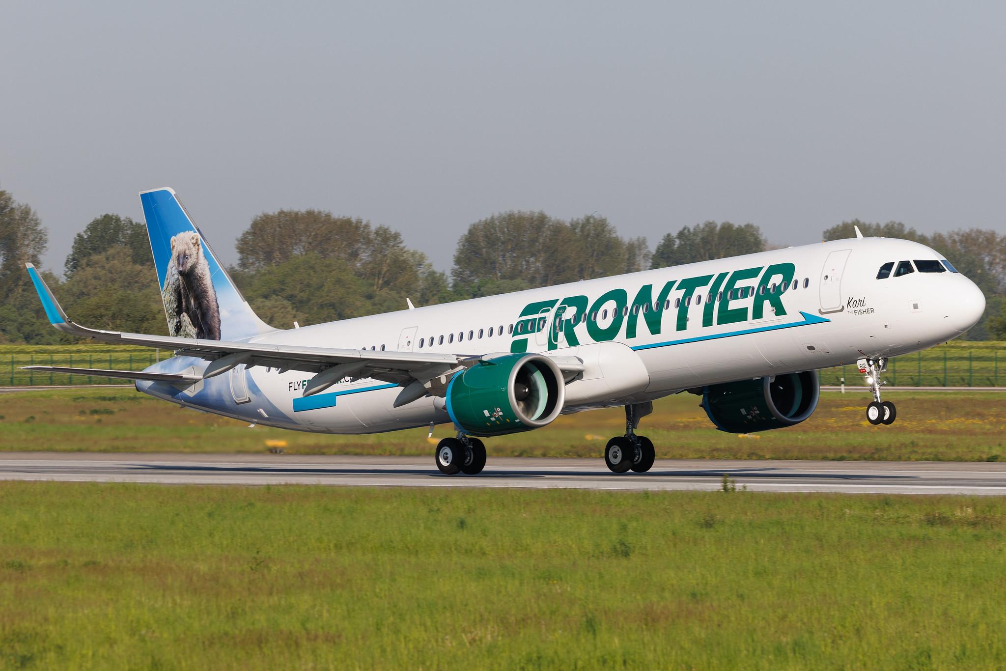 Hamburg Finkenwerder: Frontier (F9 / FFT) | Livery: Kari the Fisher Livery | Airbus A321-271NX A21N | N612FR | MSN 11259