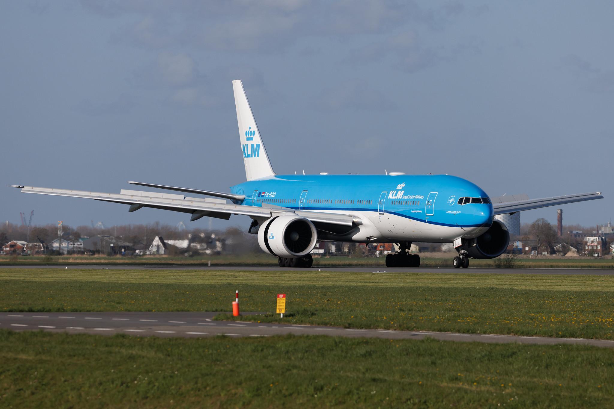 Amsterdam Schiphol: KLM (KL / KLM) | Boeing 777-206(ER) B772 | PH-BQD | MSN 33713