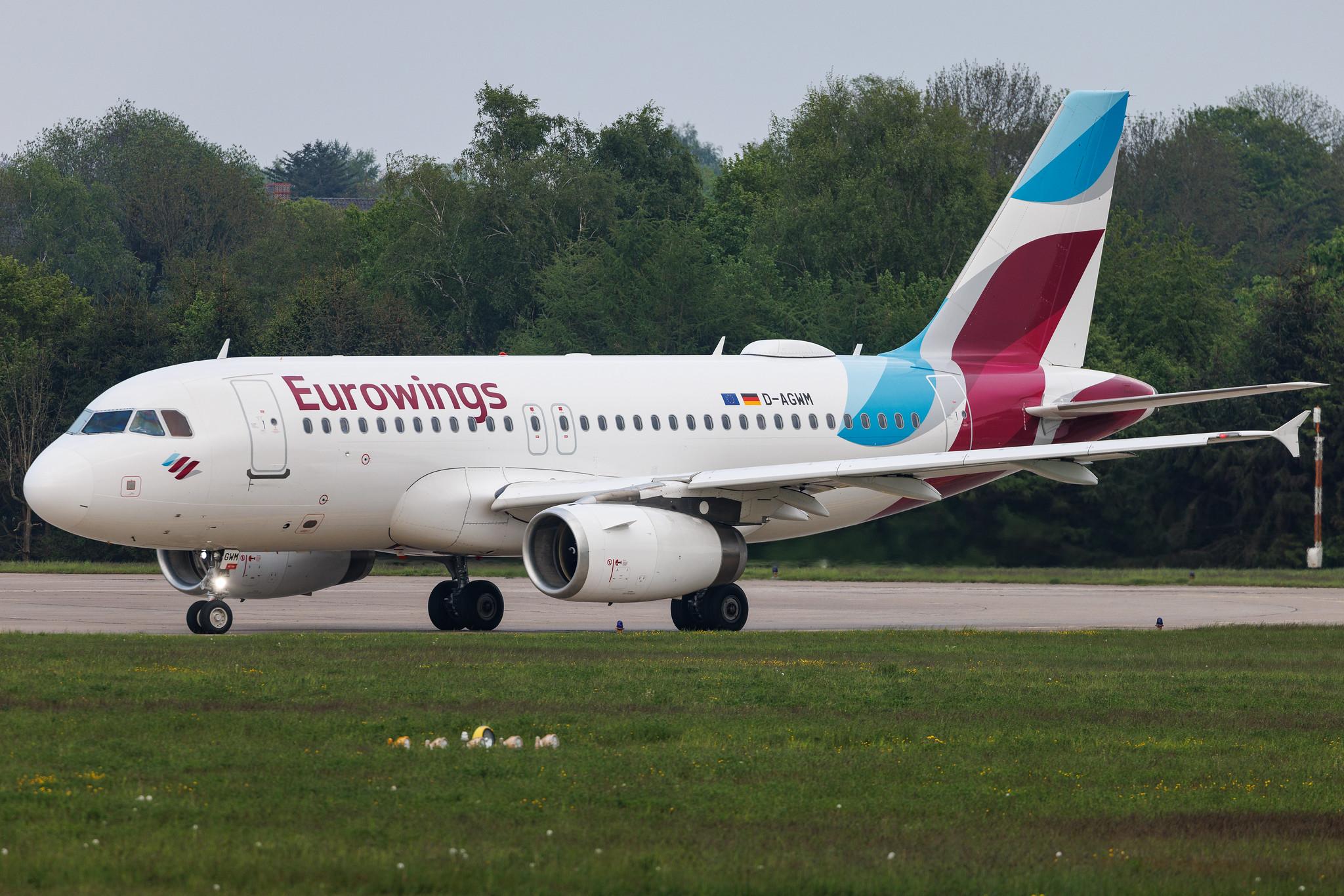 Hamburg Airport: Eurowings (EW / EWG) | Airbus A319-132 A319 | D-AGWM | MSN 3839