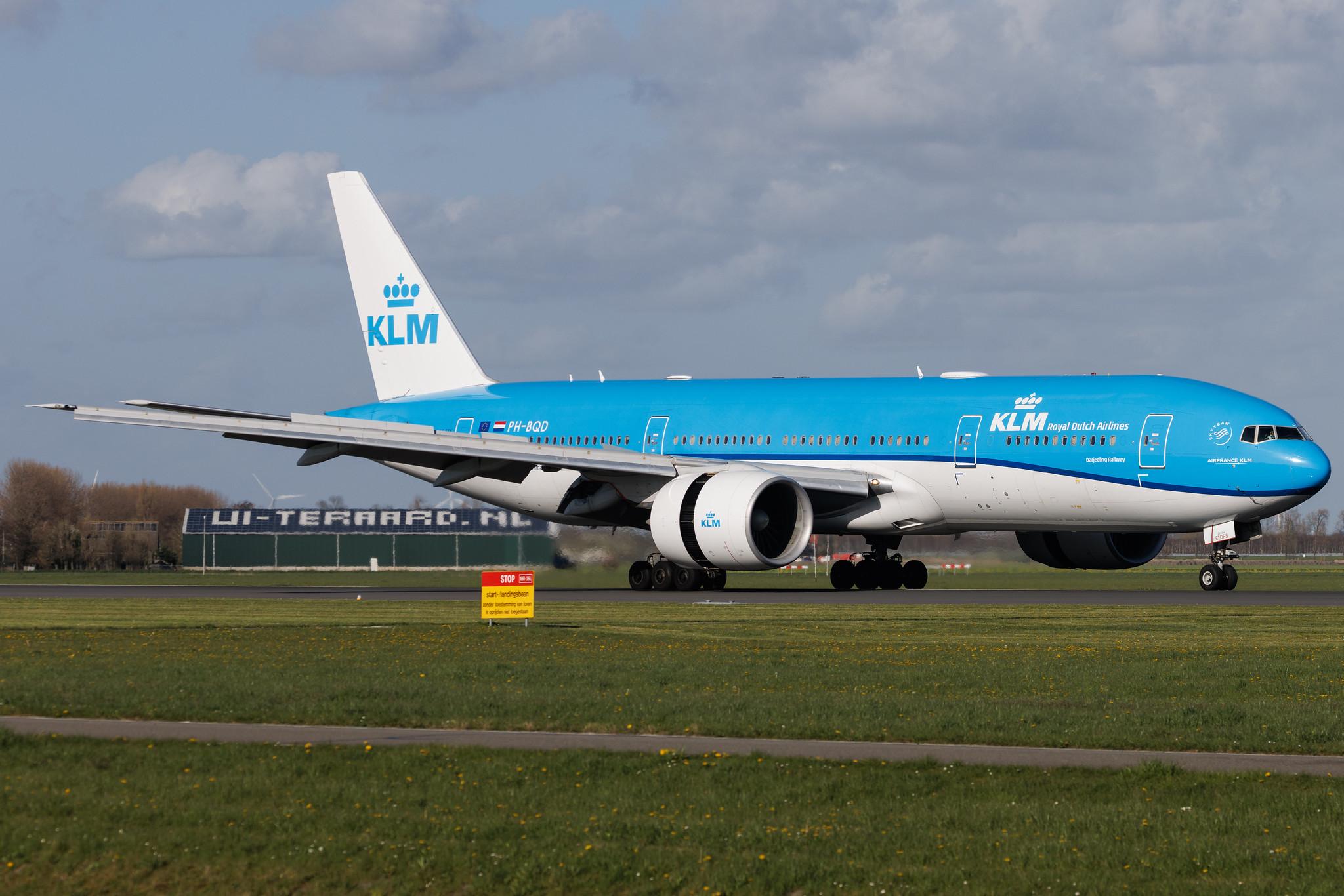 Amsterdam Schiphol: KLM (KL / KLM) | Boeing 777-206(ER) B772 | PH-BQD | MSN 33713