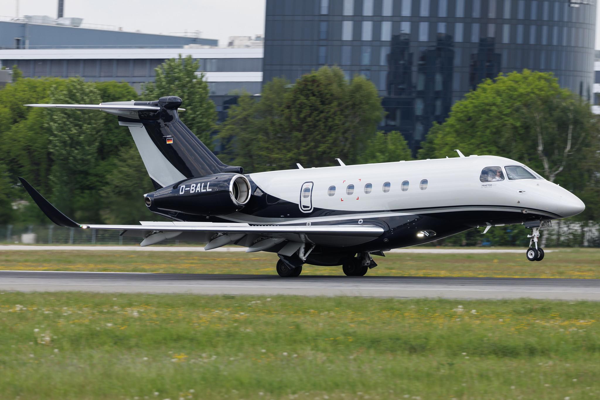 Hamburg Airport: Air Hamburg (/ AHO) | Embraer Praetor 600 E550 | D-BALL | MSN 55020133
