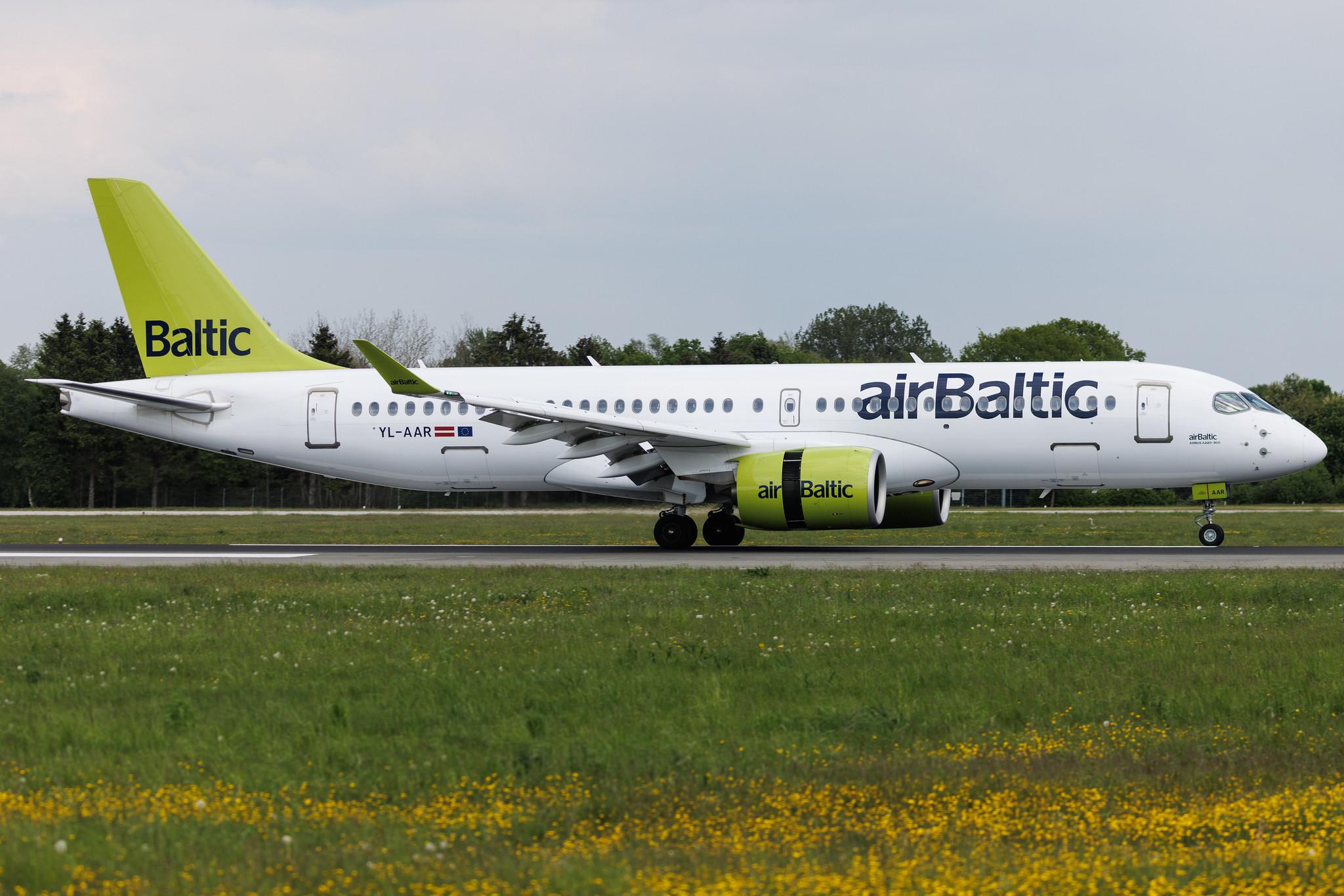 Hamburg Airport: Air Baltic (BT / BTI) | Airbus A220-300 BCS3 | YL-AAR | MSN 55053