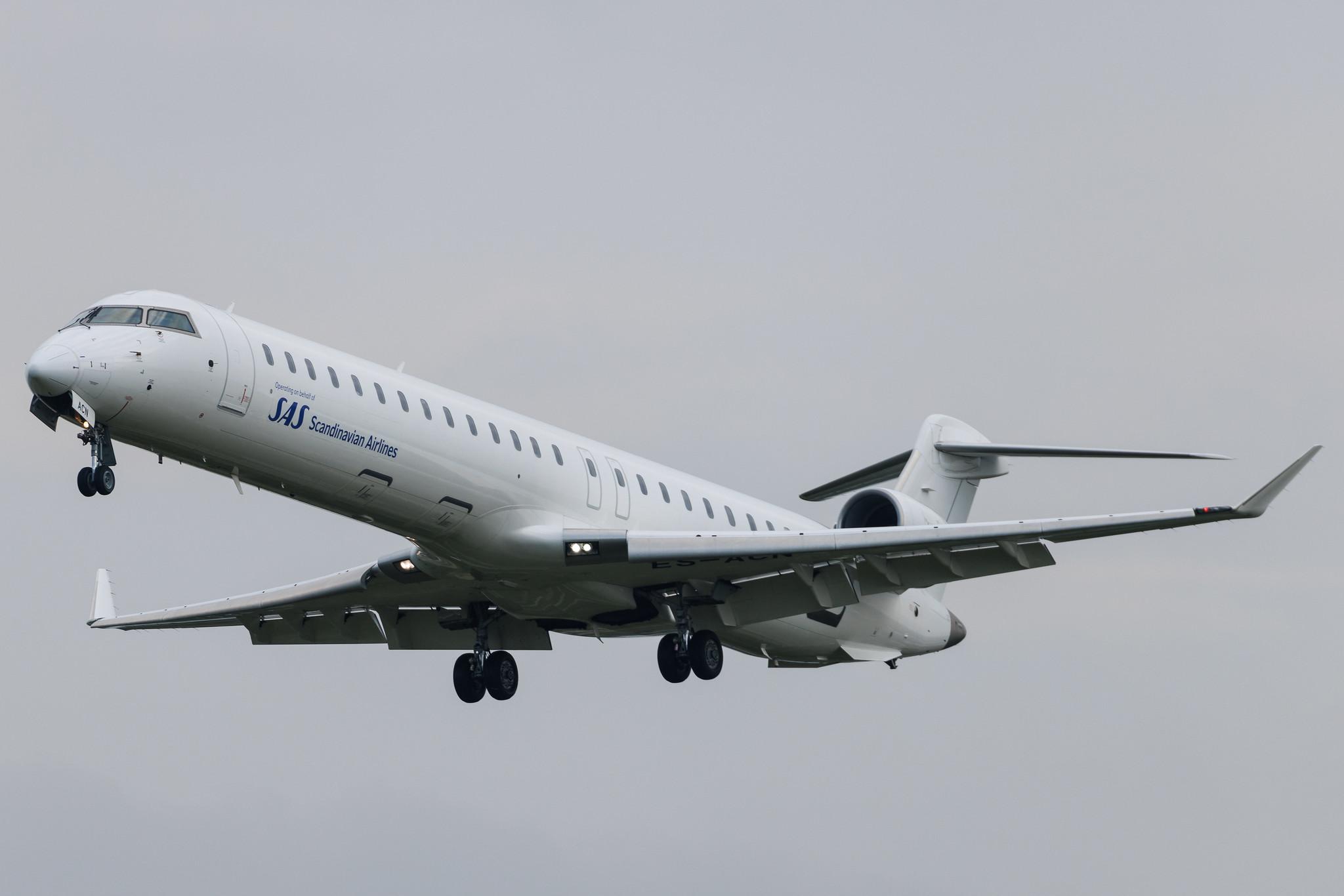 Hamburg Airport: SAS (SK / SAS) | Operator: Xfly | Mitsubishi CRJ-900LR CRJ9 | ES-ACN | MSN 15237