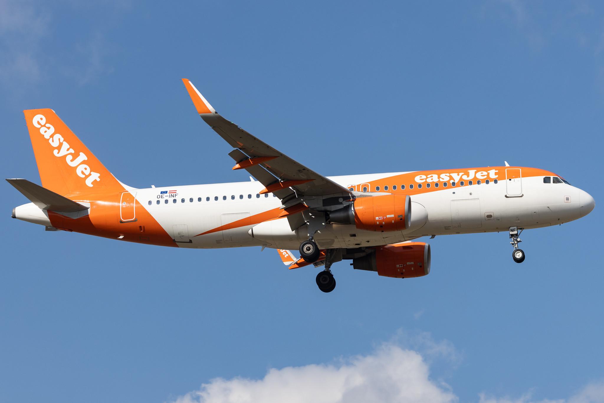 Flughafen Berlin Brandenburg: easyJet (U2 / EZY) | Operator: easyJet Europe | A320 | OE-INF | MSN 7785