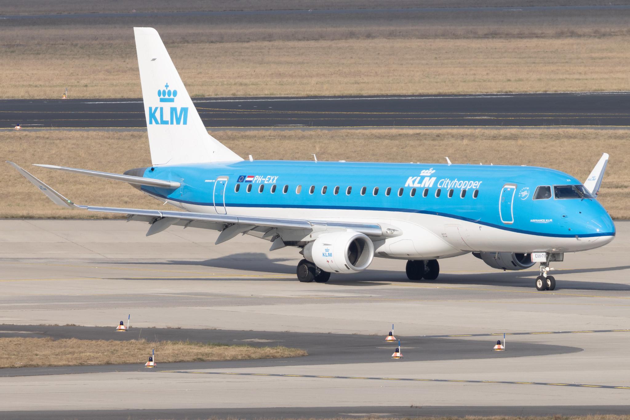 Flughafen Berlin Brandenburg: KLM (KL / KLM) | Operator: KLM Cityhopper | Embraer E175STD E75L | PH-EXX | MSN 17000711