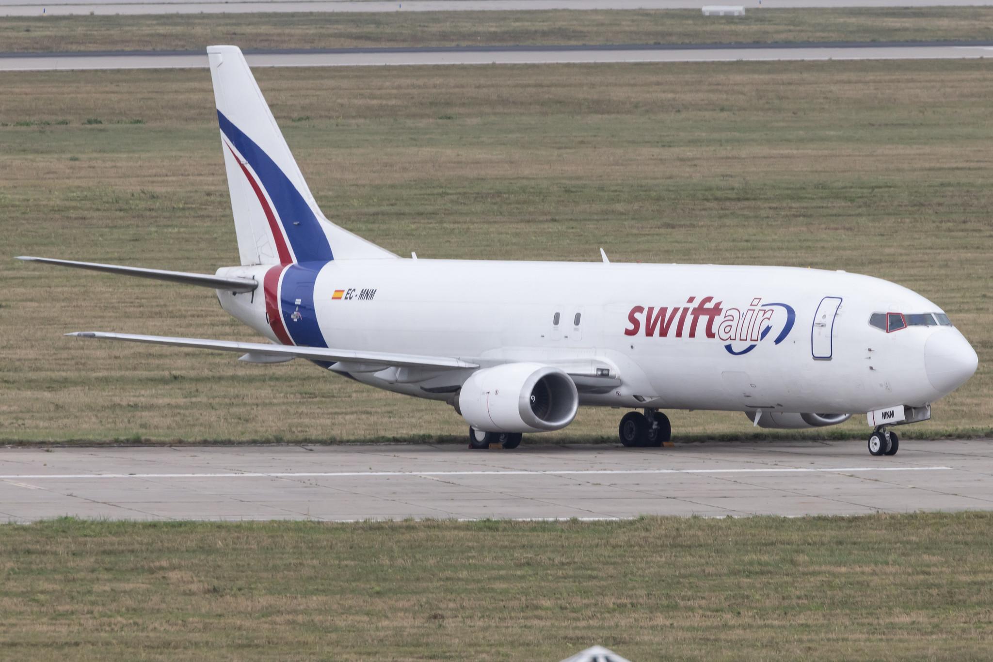 Leipzig Halle Airport: Swiftair (WT / SWT) | Boeing 737-4Y0(SF) B734 | EC-MNM | MSN 26071