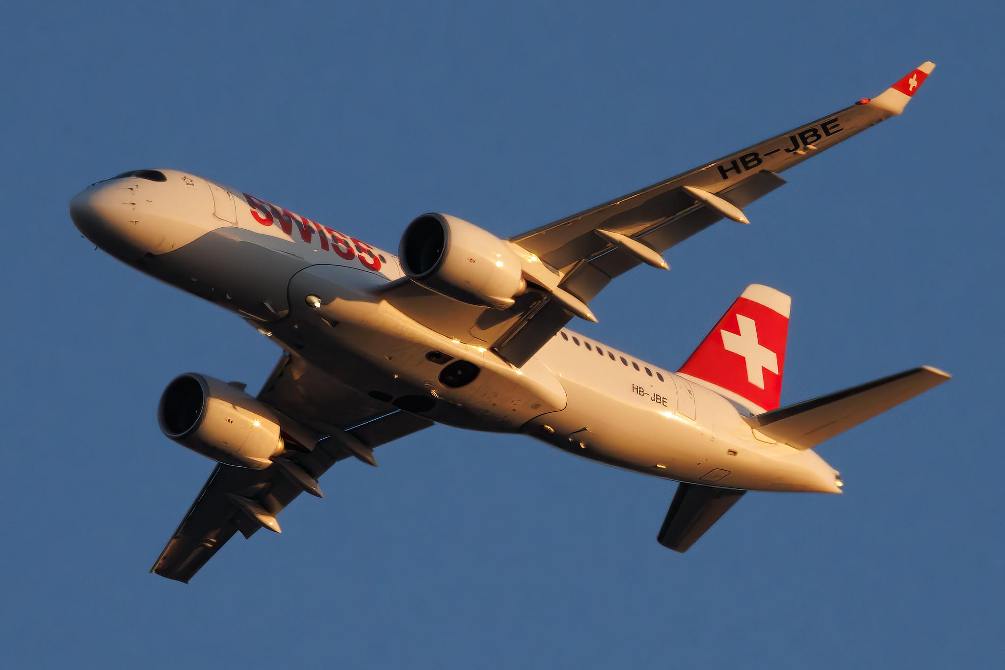 London City Airport: Swiss (LX / SWR) | Airbus A220-100 BCS1 | HB-JBE | MSN 50014