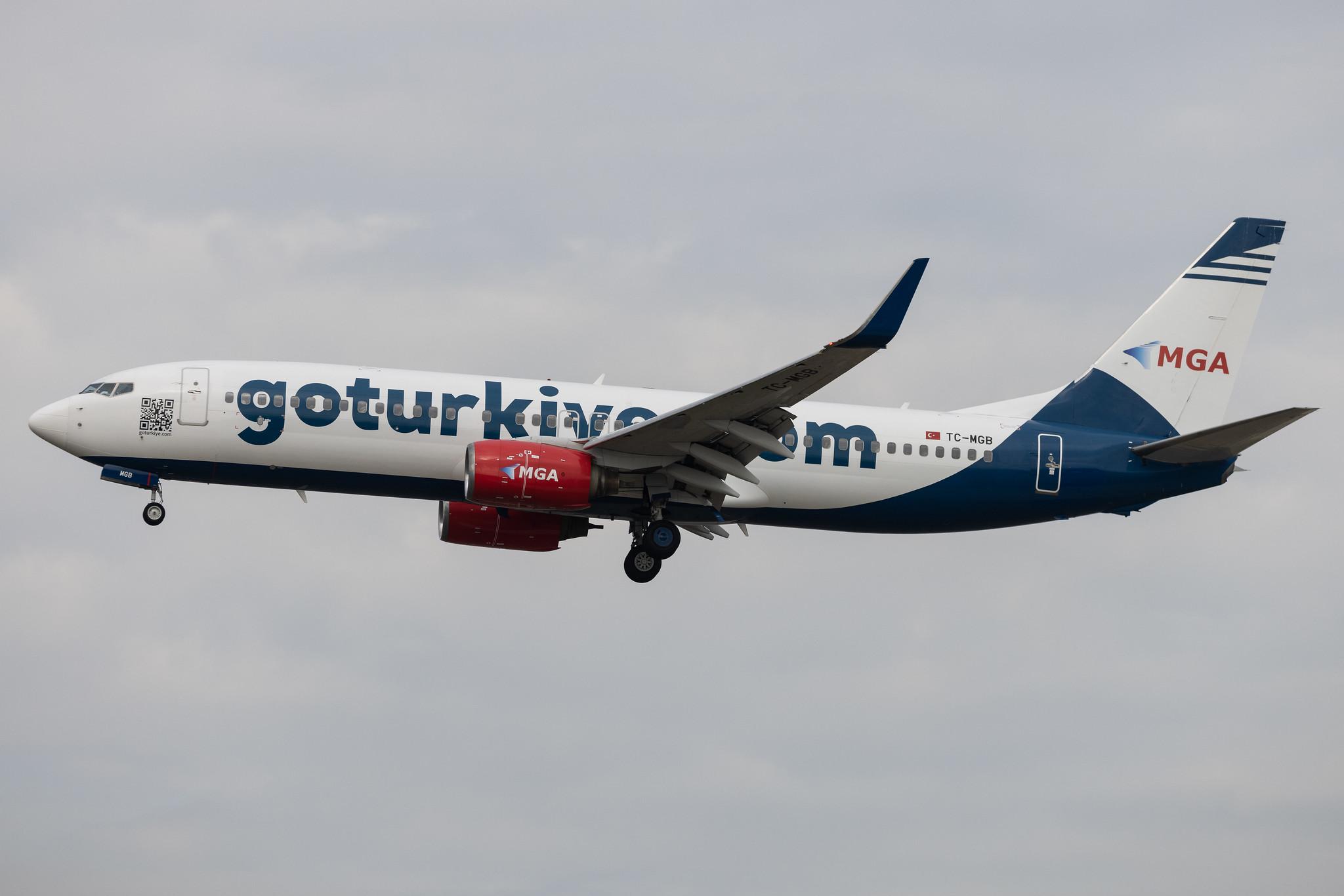 Frankfurt Airport: MGA (4M / MGH) | Operator: Mavi Gök Airlines |  Boeing 737-86J B738 | TC-MGB | MSN 32625