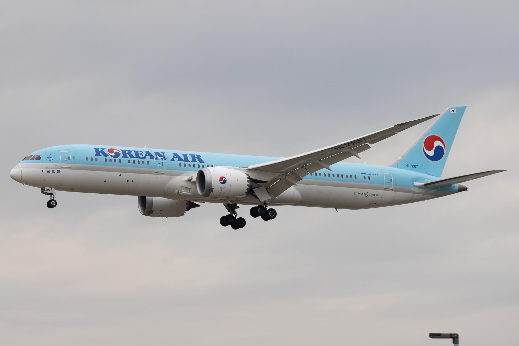 Frankfurt Airport: Korean Air (KE / KAL) | Boeing 787-9 Dreamliner B789 | HL7207 | MSN 34816