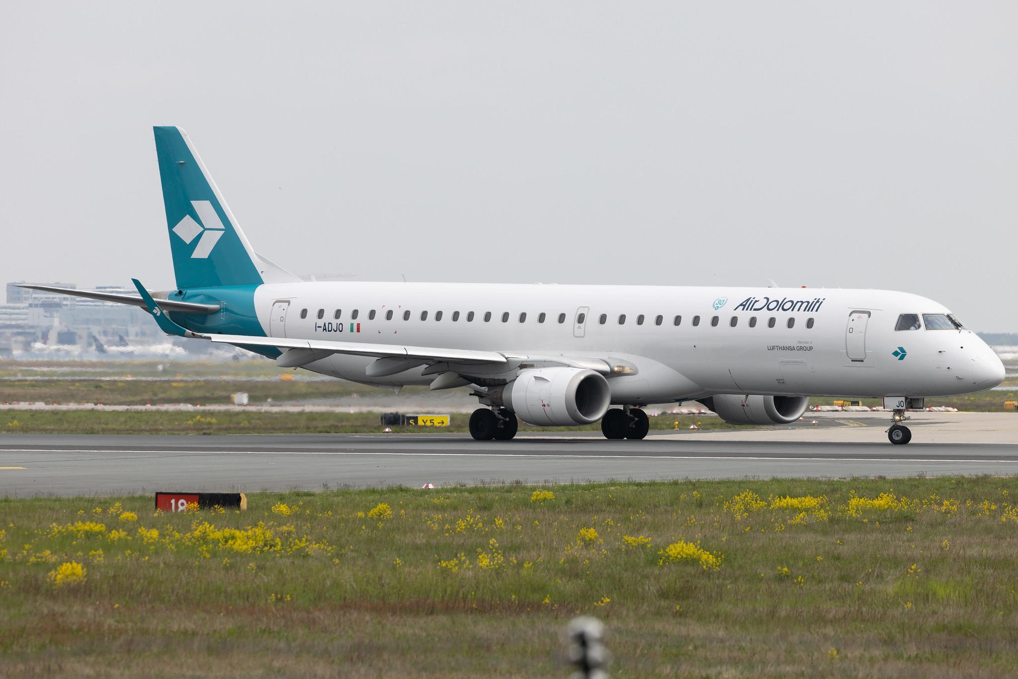 Frankfurt Airport: Air Dolomiti (EN / DLA) | Embraer E195LR E195 | I-ADJO | MSN 19000280