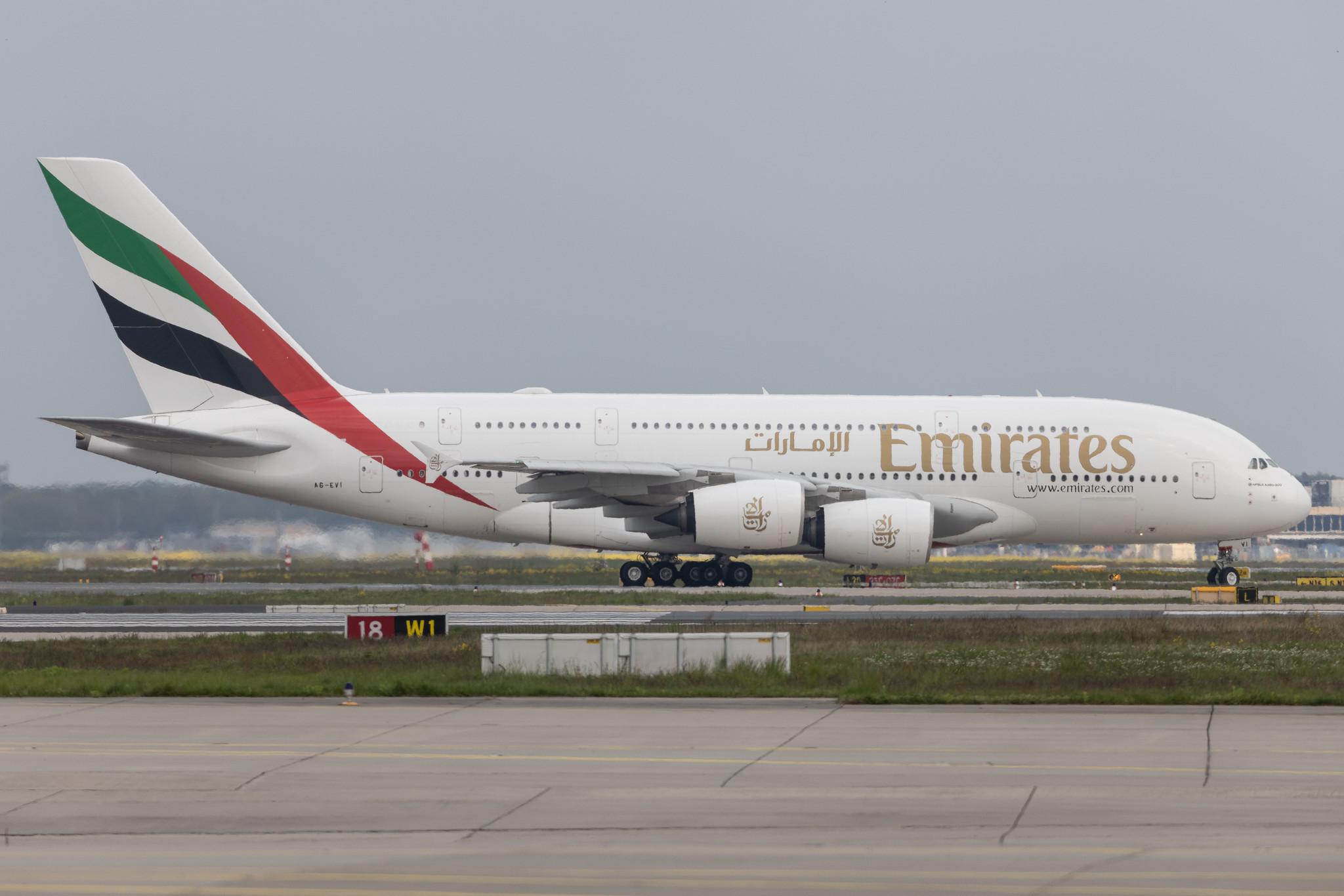 Frankfurt Airport: Emirates (EK / UAE) | Airbus A380-842 A388 | A6-EVI | MSN 258