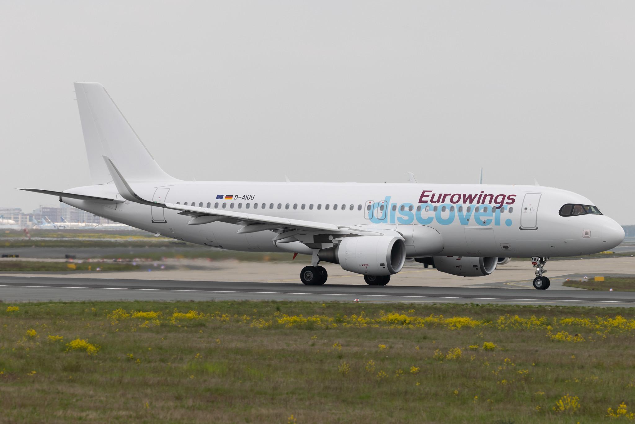 Frankfurt Airport: Eurowings Discover (4Y / OCN) | Airbus A320-214 A320 | D-AIUU | MSN 7158
