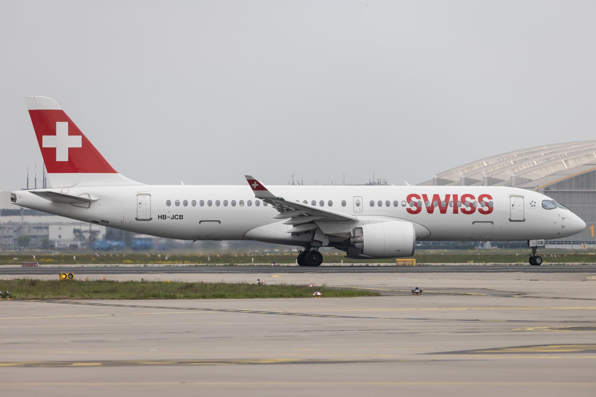 Frankfurt Airport: Swiss (LX / SWR) | Airbus A220-300 BCS3 | HB-JCB | MSN 55011