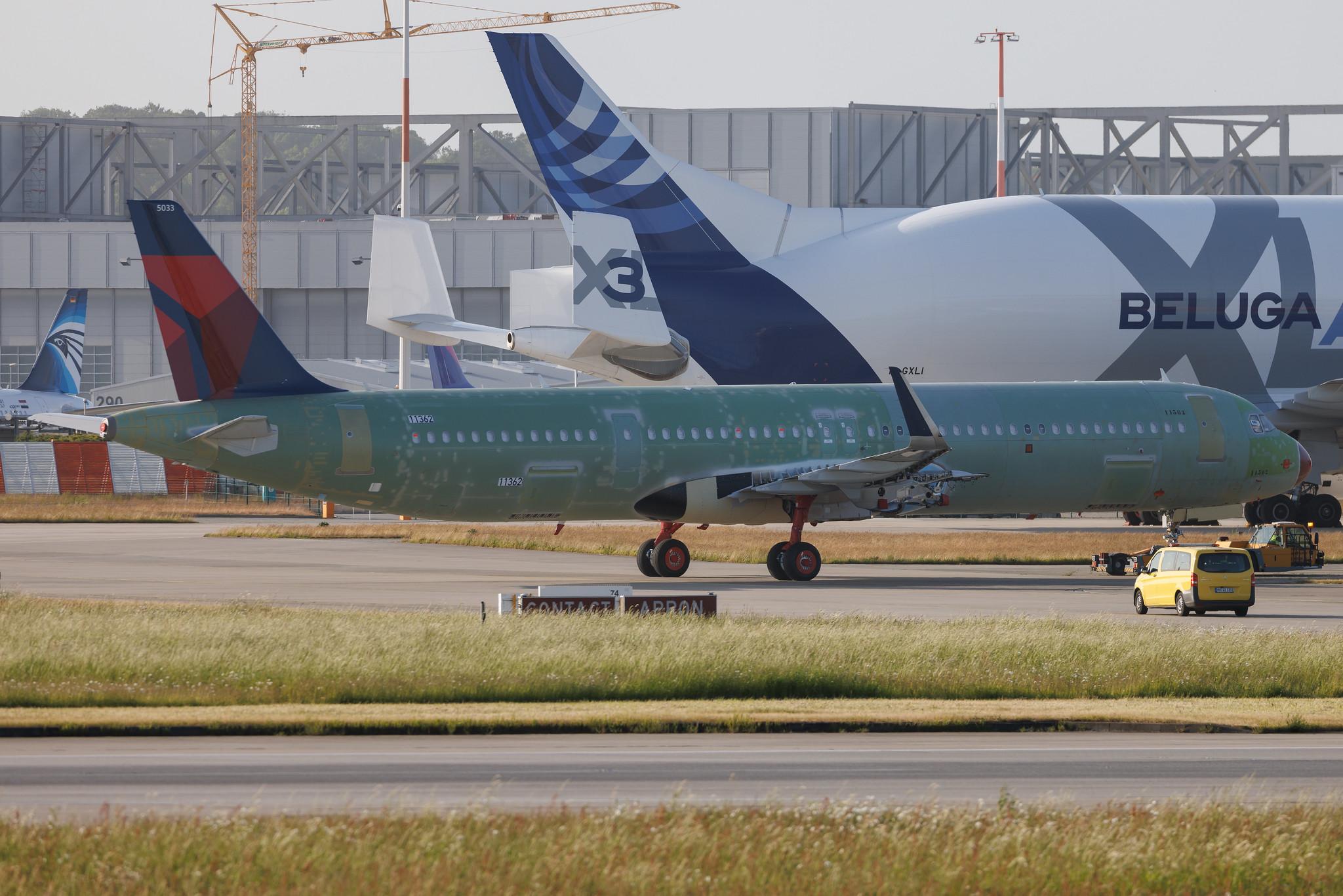 Hamburg Finkenwerder: Delta Air Lines (DL / DAL) | Airbus A321-271NX A21N | D- | MSN 11362