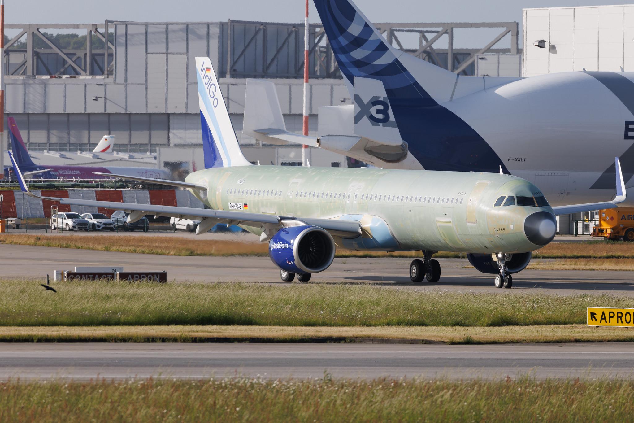 Hamburg Finkenwerder: IndiGo (6E / IGO) | Airbus A321-251NX A21N | D-AXXG | VT- | MSN 11400