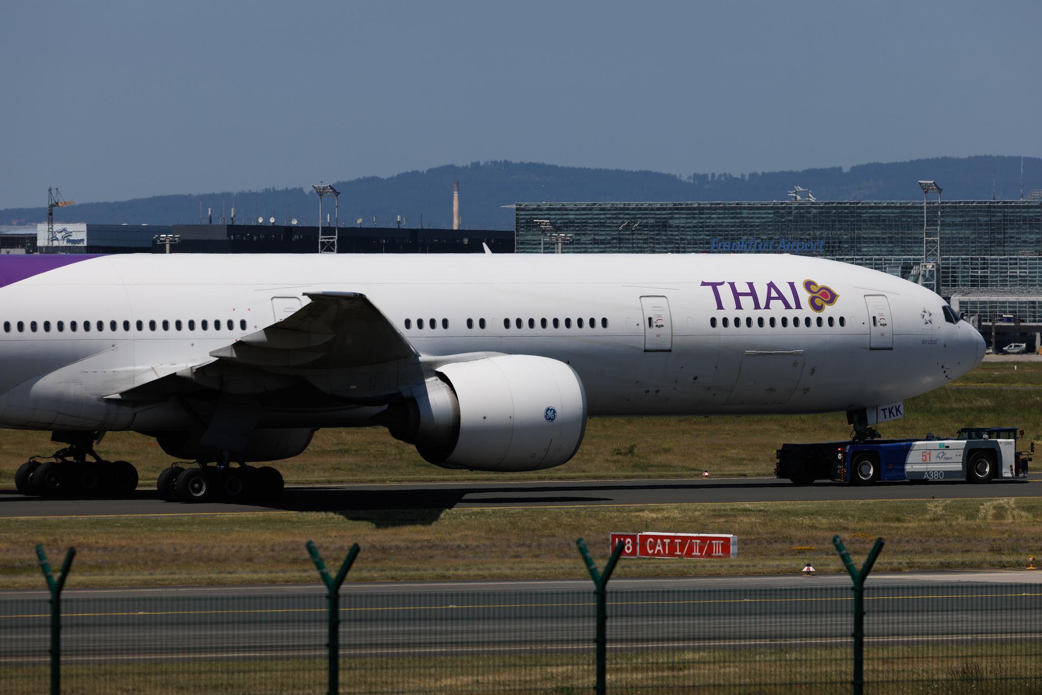 Frankfurt Airport: Thai Airways (TG / THA) | Boeing 777-3AL(ER) B77W | HS-TKK | MSN 41520