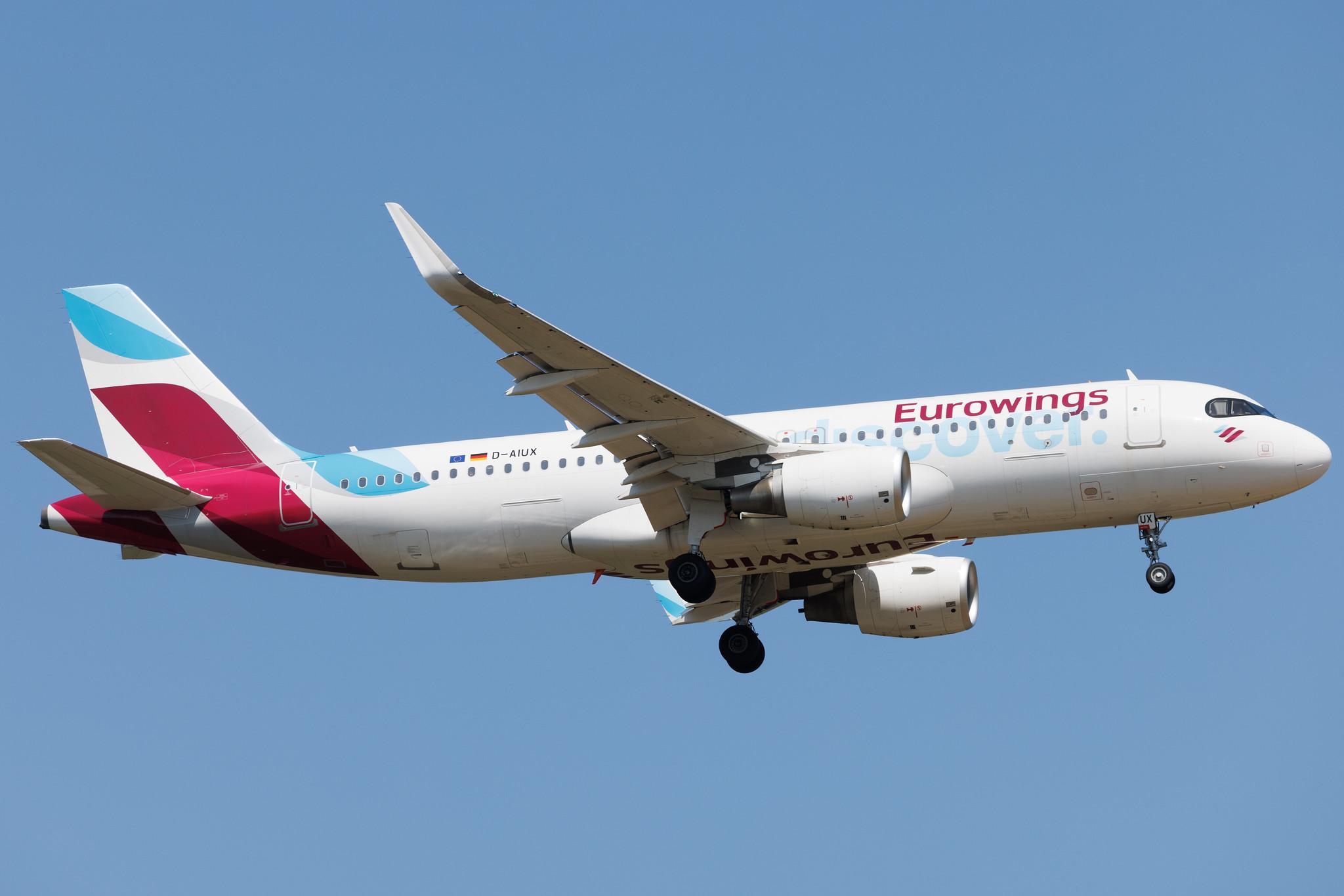 Frankfurt Airport: Eurowings Discover (4Y / OCN) | Airbus A320-214 A320 | D-AIUX | MSN 7256