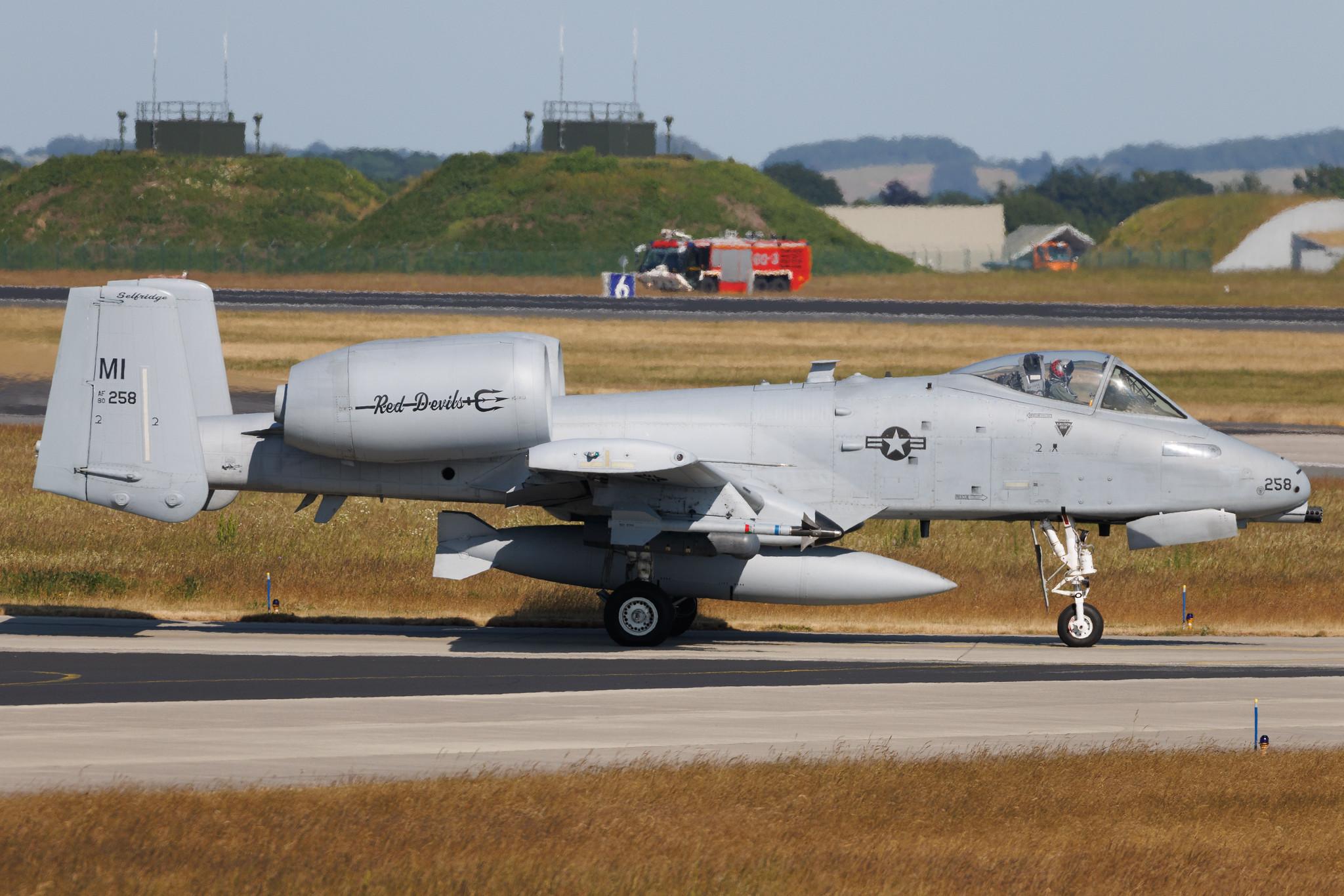 Schleswig Jagel Airport: United States - US Air Force (USAF) | Fairchild A-10A Thunderbolt II A10 | 80-0258 | MSN A10-0608